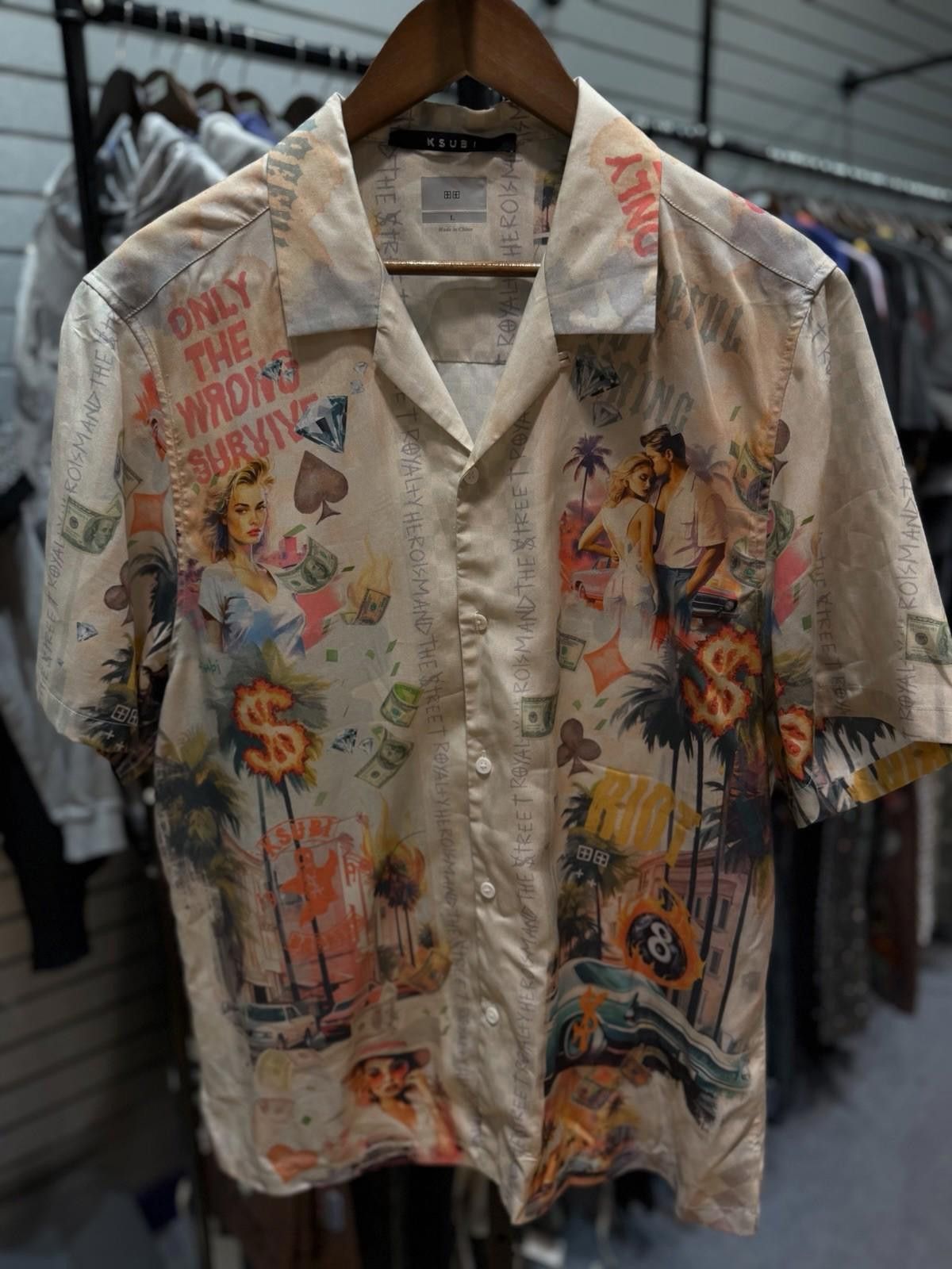 Ksubi Ksubi Money Party Floral Print Button Up Shirt Large (L) Size US L / EU 52-54 / 3 - 6 Thumbnail