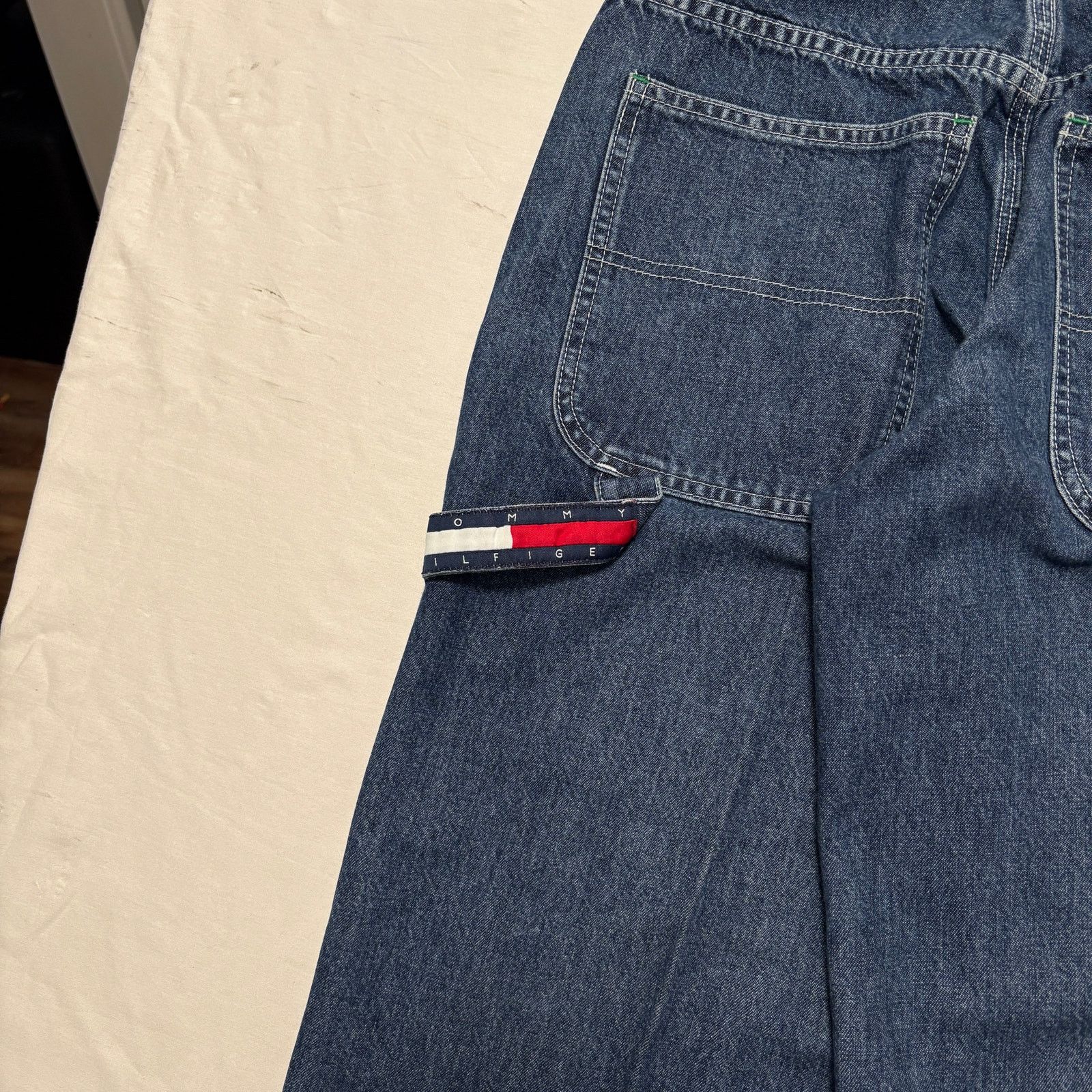 Tommy Hilfiger Tommy Hilfiger Baggy Wide Leg Denim Carpenter Jeans Blue 28 Size US 28 / EU 44 - 7 Thumbnail