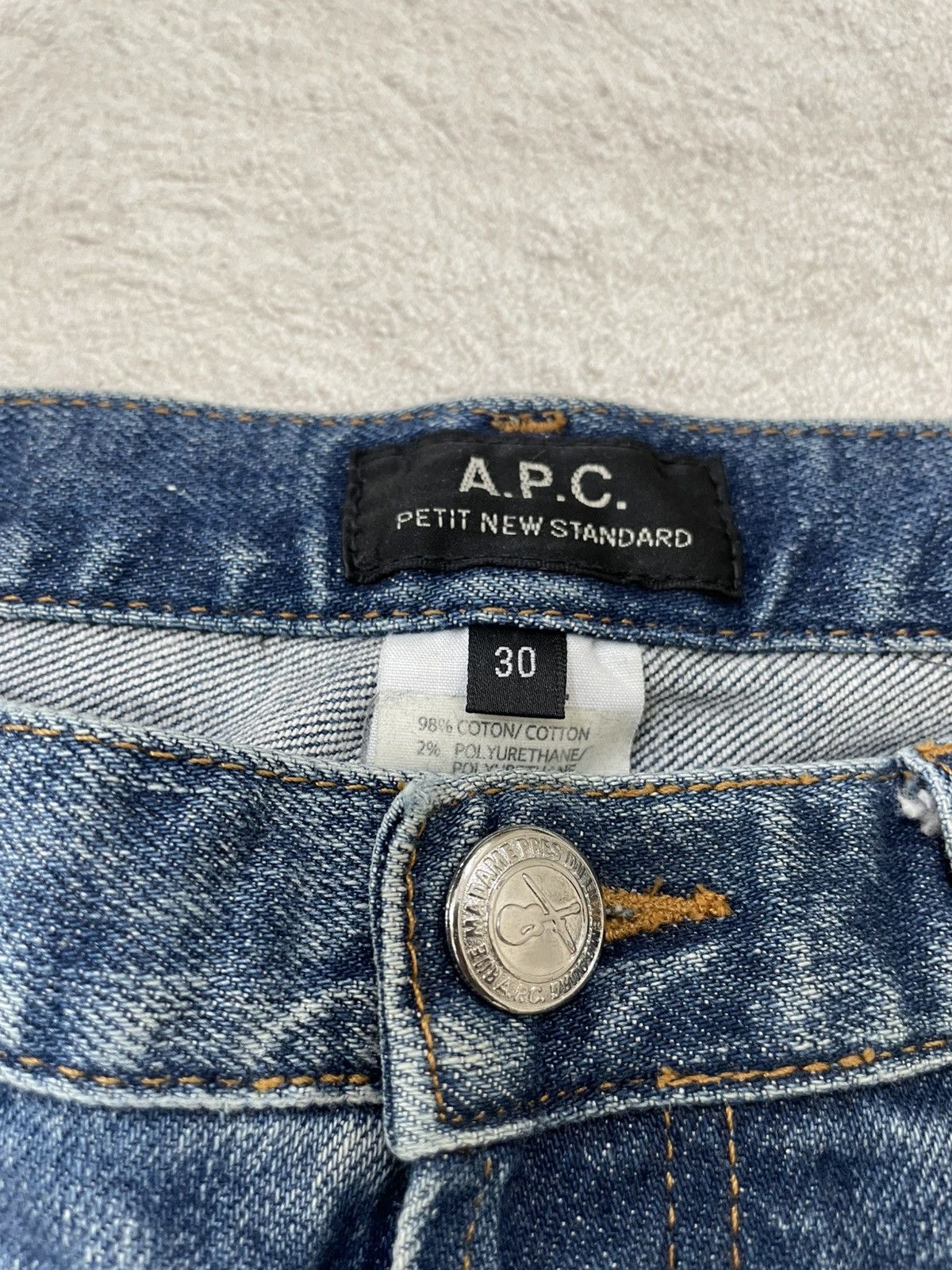 A.P.C. 2000s APC Japan Denim Light Blue Jeans Y2K Size US 31 - 5 Thumbnail