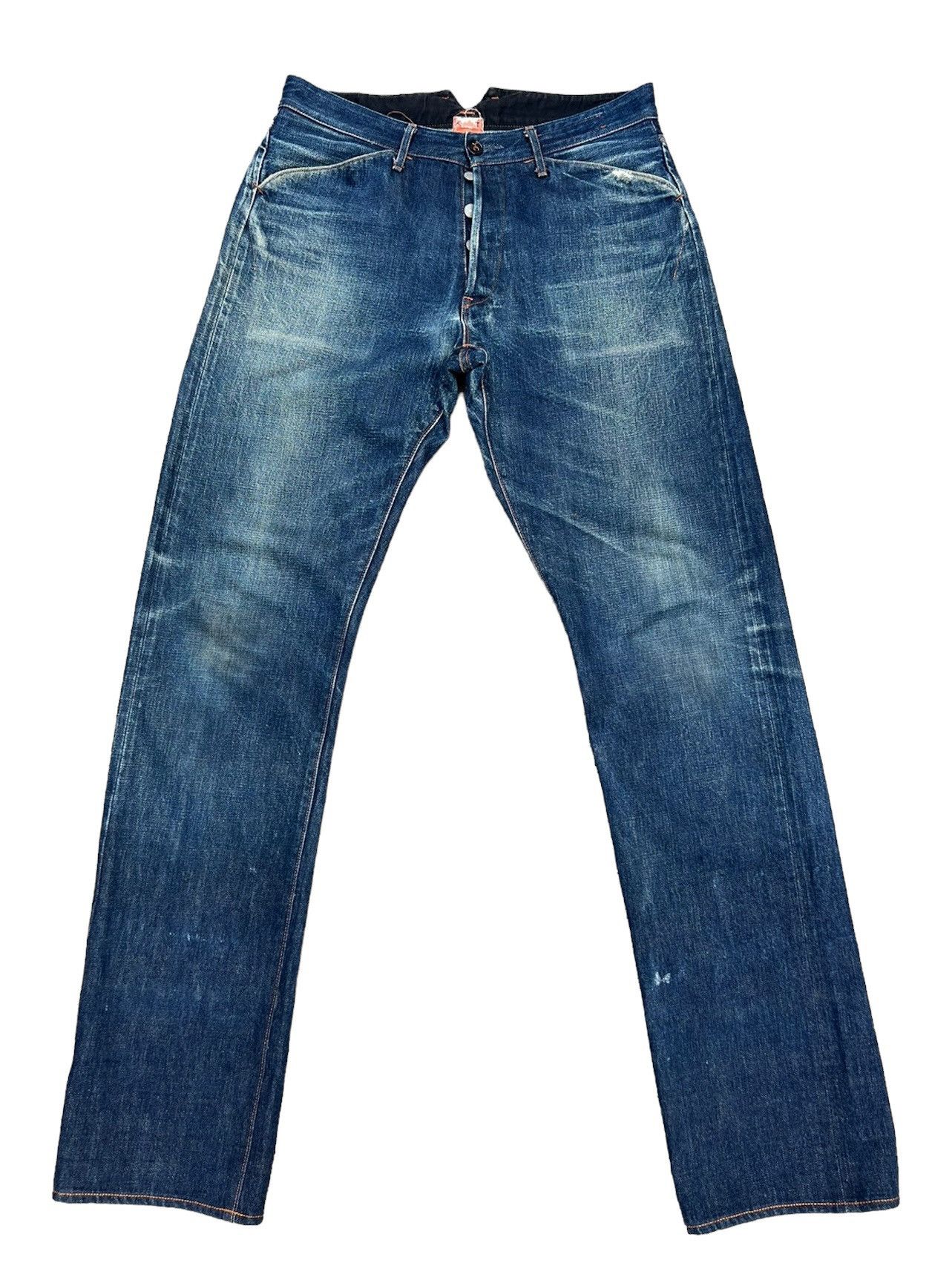 Vintage Kato Japan Distress Fade Denim Selvedge Jeans