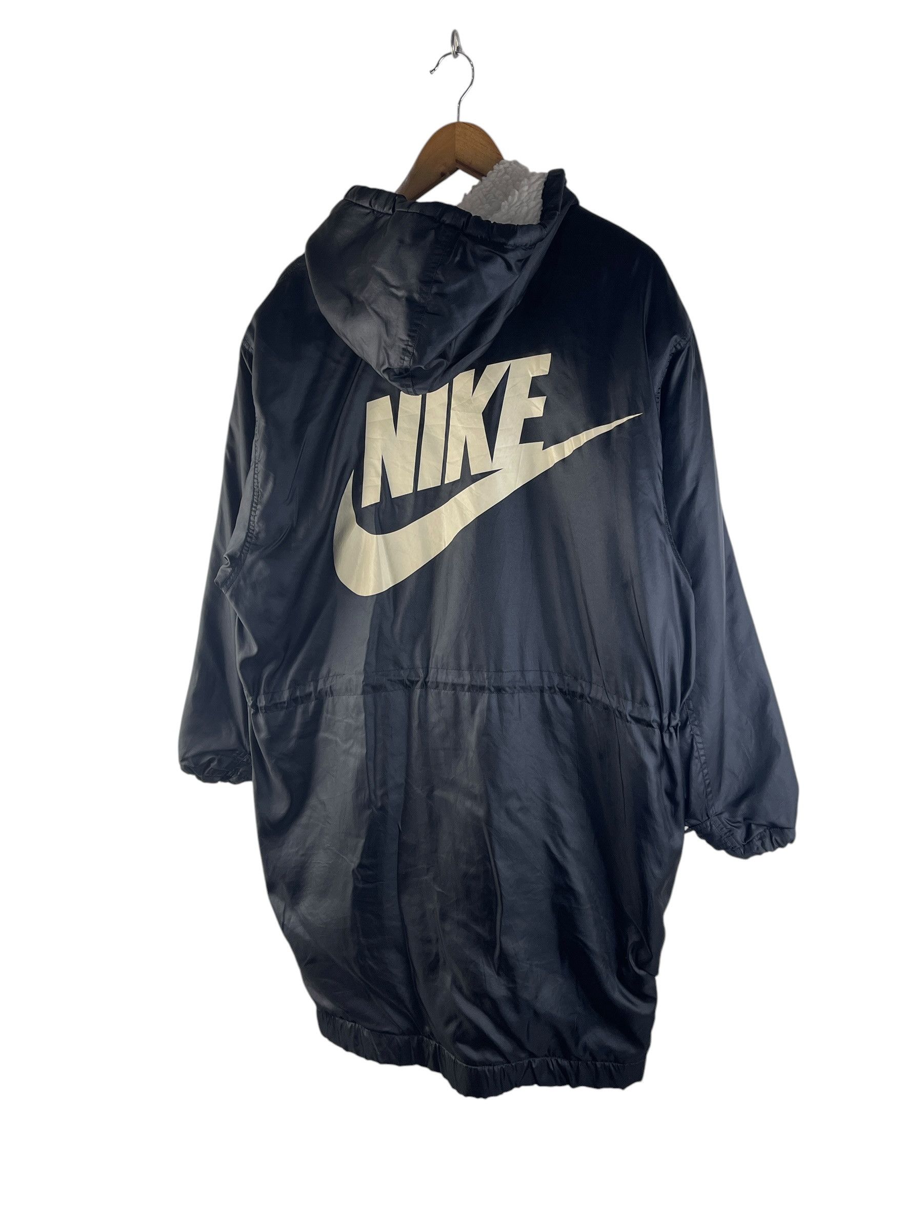Nike Nike Sherpa Lined Bench Coat Swoosh Back Hoodie Jacket Size US M / EU 48-50 / 2 - 5 Thumbnail