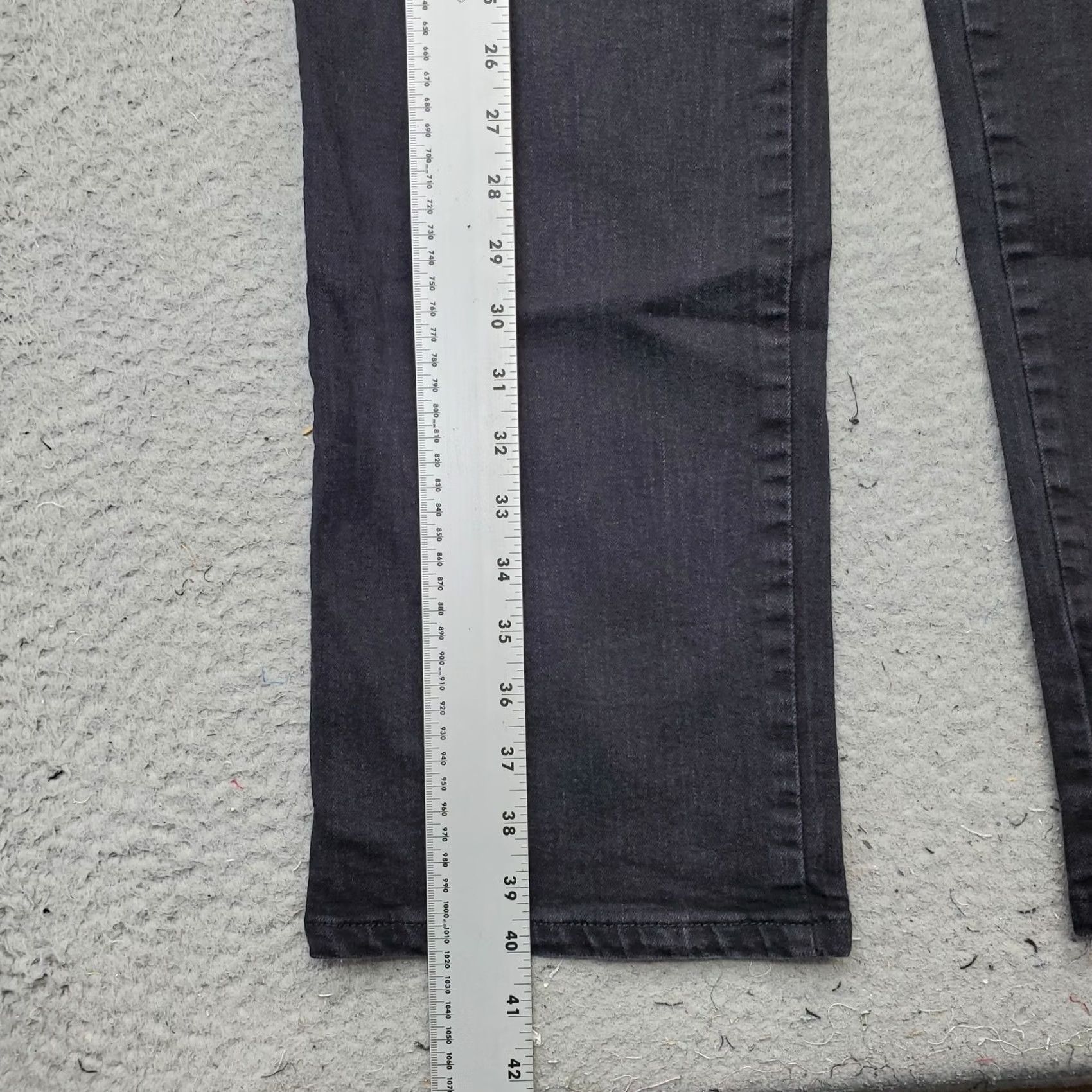 Lee Lee Jeans Womens Size 16 Black Denim Stretch Relaxed Straight Leg - 5-Pocket Denim Size 38" / US 16 / IT 52 - 3 Thumbnail