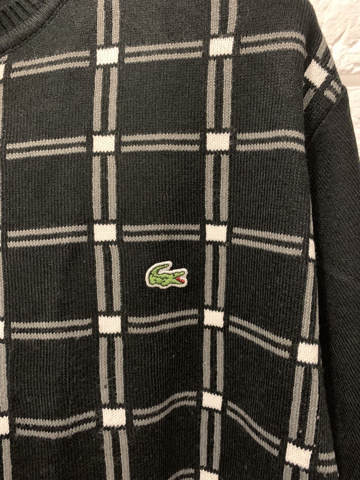 Lacoste × Vintage Vintage Lacoste Striped Sweater Checkered Knitwear Y2K Size US M / EU 48-50 / 2 - 1 Thumbnail