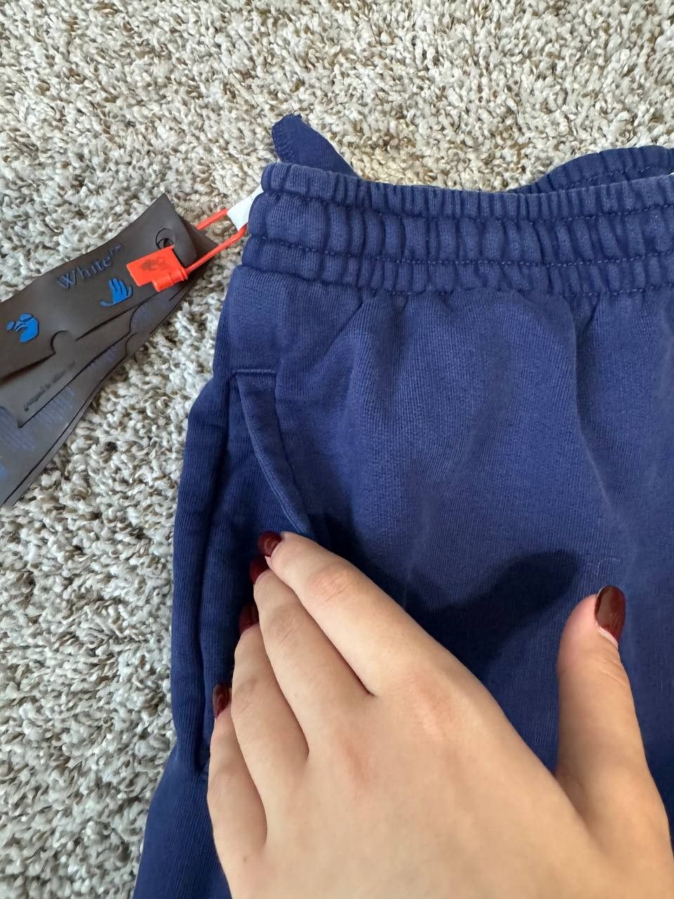 Off-White Off-White Rubber Arrow Sweat Pants Navy Size US 32 / EU 48 - 3 Thumbnail