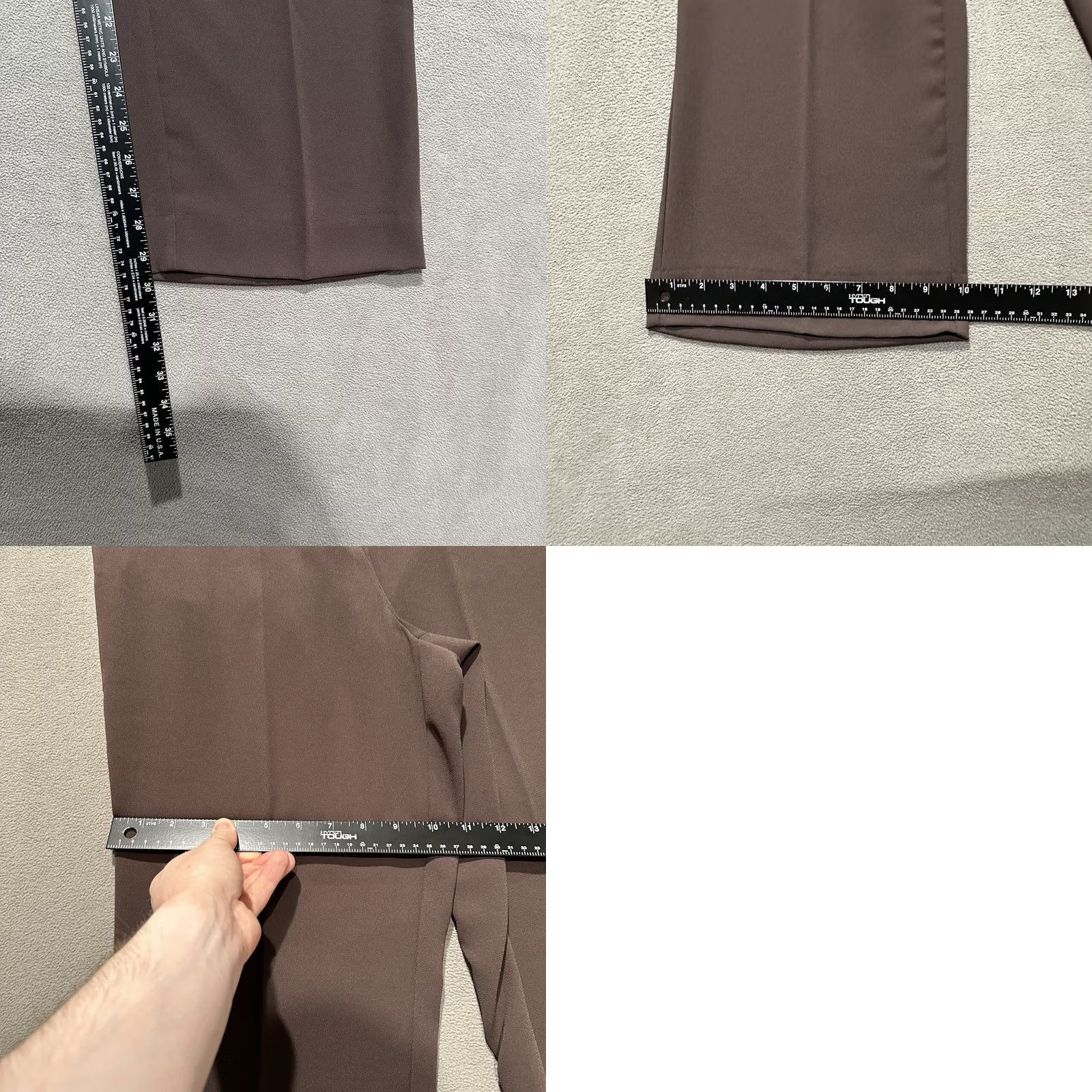 H&M H&M Pants Womens 6 Brown Wide Leg Trouser Flare Bootcut Dress Polyester Size 28" / US 6 / IT 42 - 9 Thumbnail