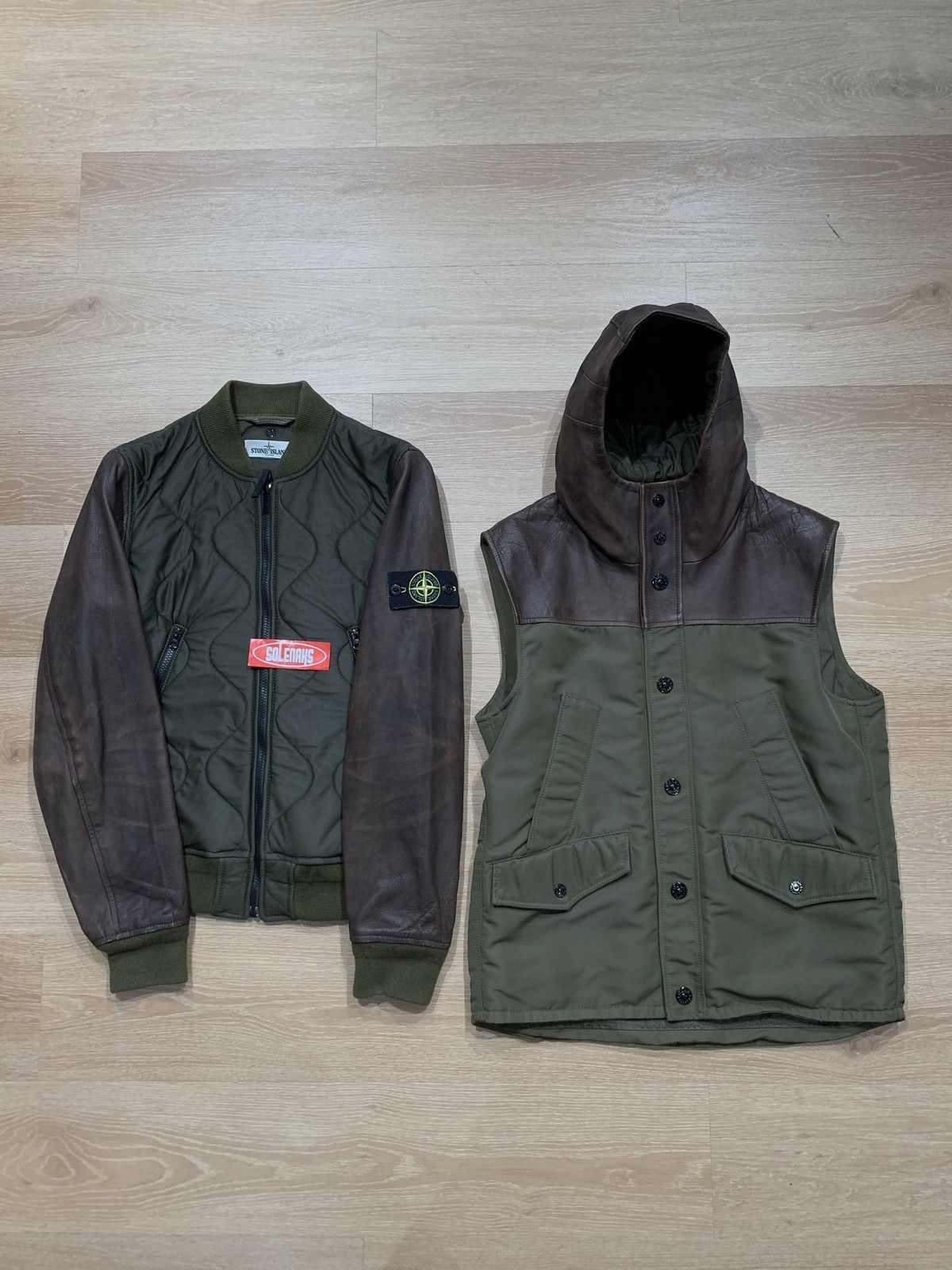 Designer × Stone Island Stone island 30th anniversary leather vest jacket Size US S / EU 44-46 / 1 - 2 Thumbnail