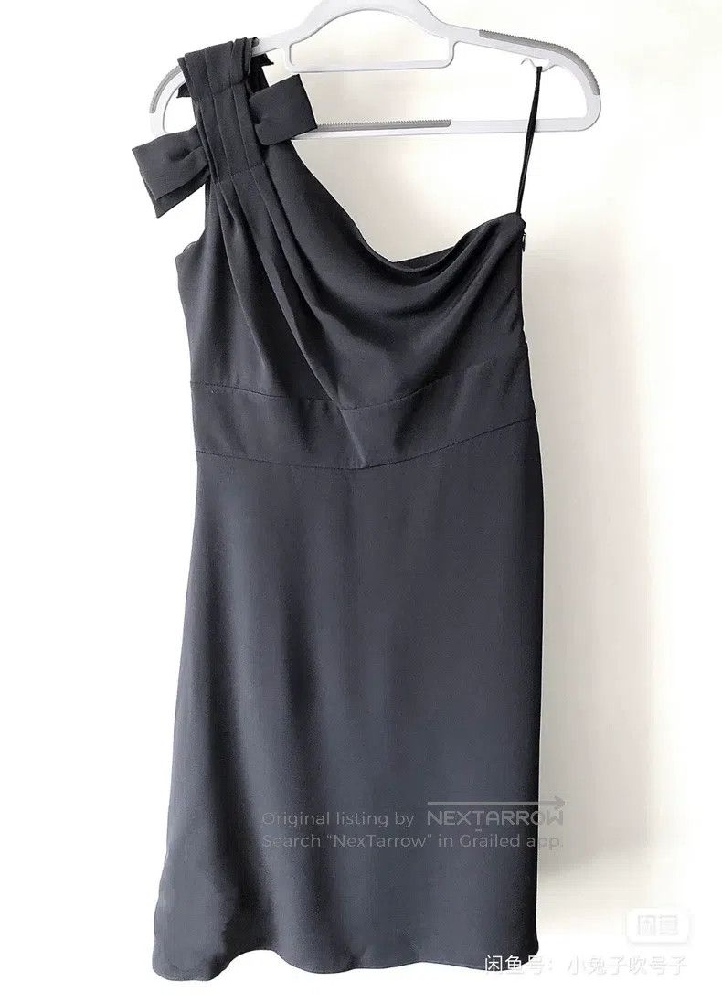 Valentino Valentino Mulberry silk one-shoulder dress Size M / US 6-8 / IT 42-44 - 2 Thumbnail