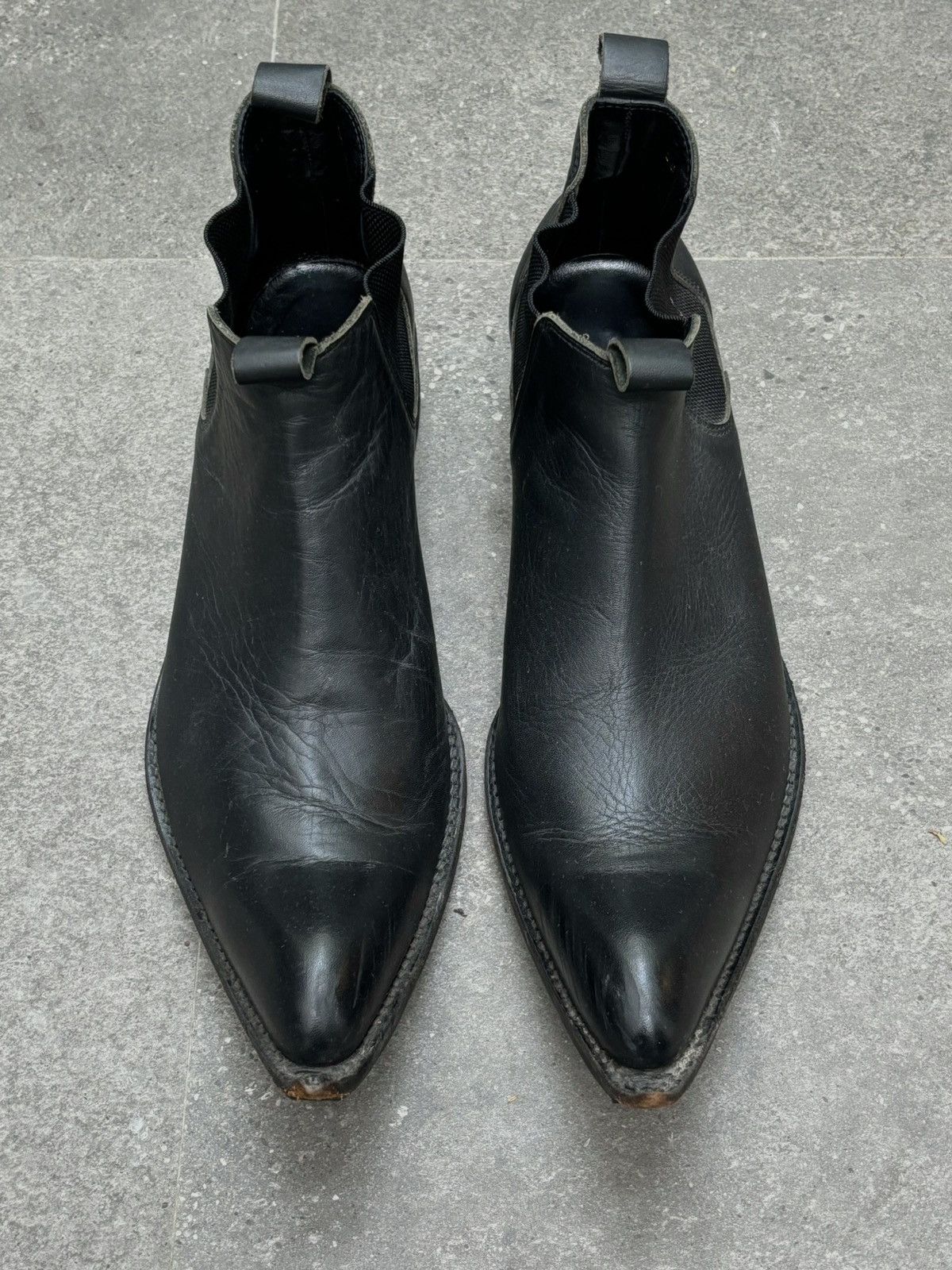 Comme des Garcons Homme Plus Comme Des Garçons | Pointed-Toe Wizard Chelsea Boots Size US 7 / EU 40 - 4 Thumbnail