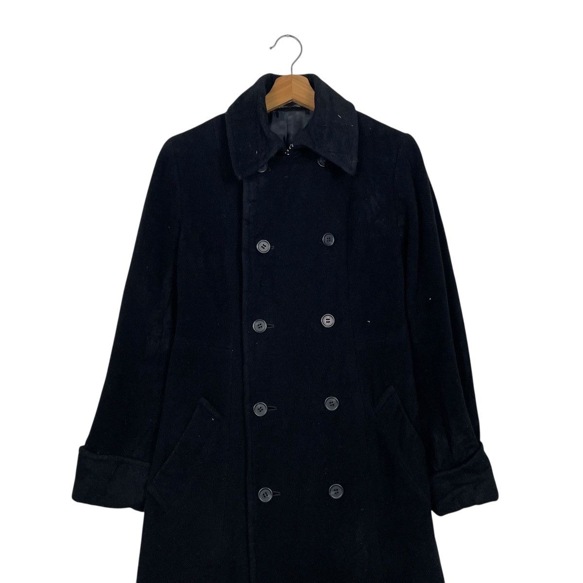 Japanese Brand Japanese Brand Ined Double Breasted Wool Coat Size S / US 4 / IT 40 - 3 Thumbnail