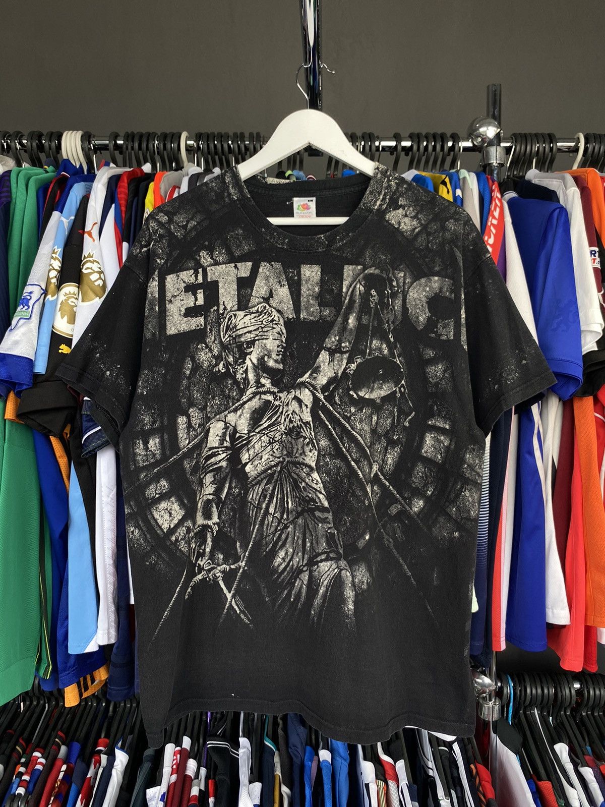 Fruit Of The Loom Metallica Stoned Justice All Over Print Black T-Shirt Size US XL / EU 56 / 4 - 1 Thumbnail