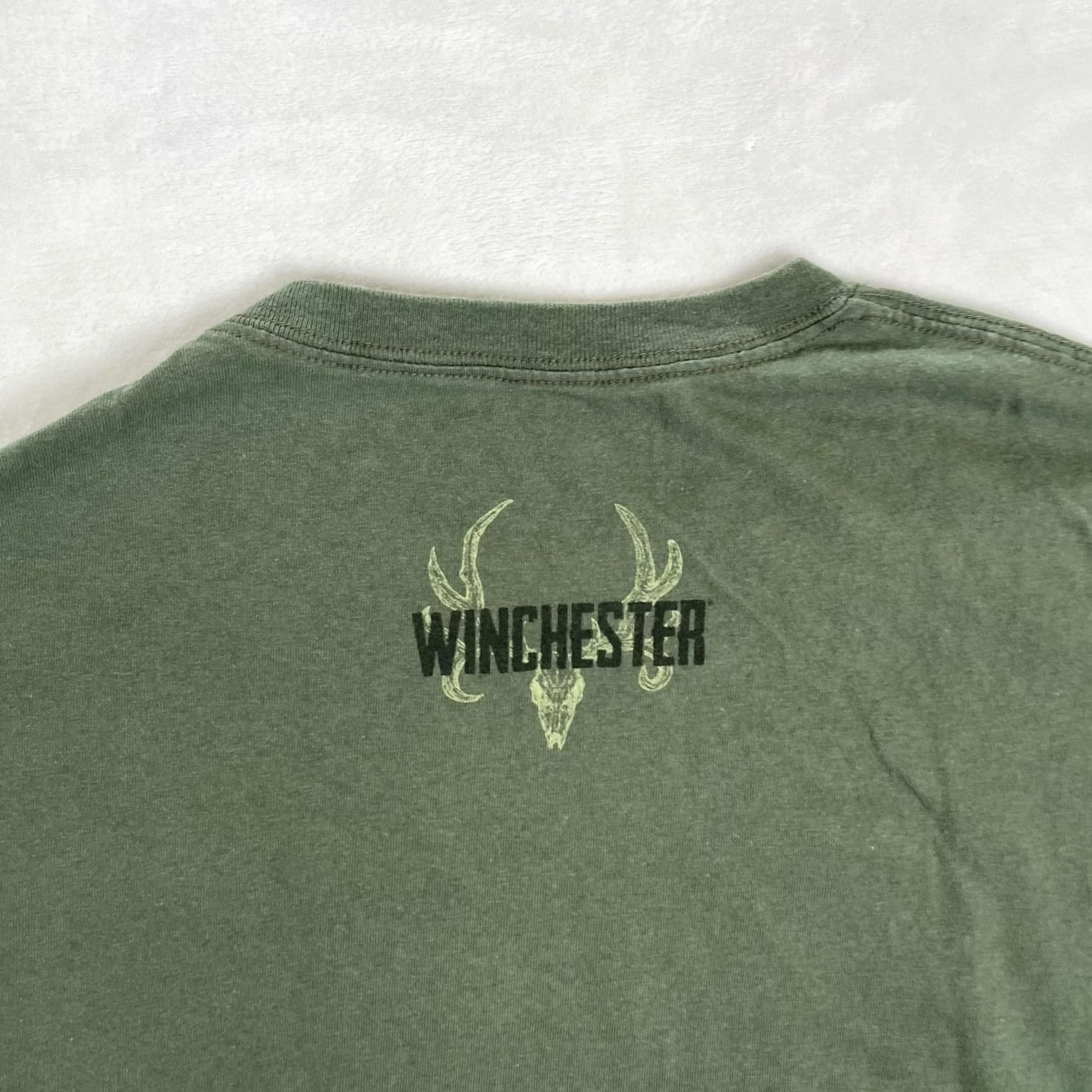 Vintage Winchester Eat Sleep Hunt T-Shirt Mens Large Green Deer Antlers Hunting Size US L / EU 52-54 / 3 - 7 Thumbnail
