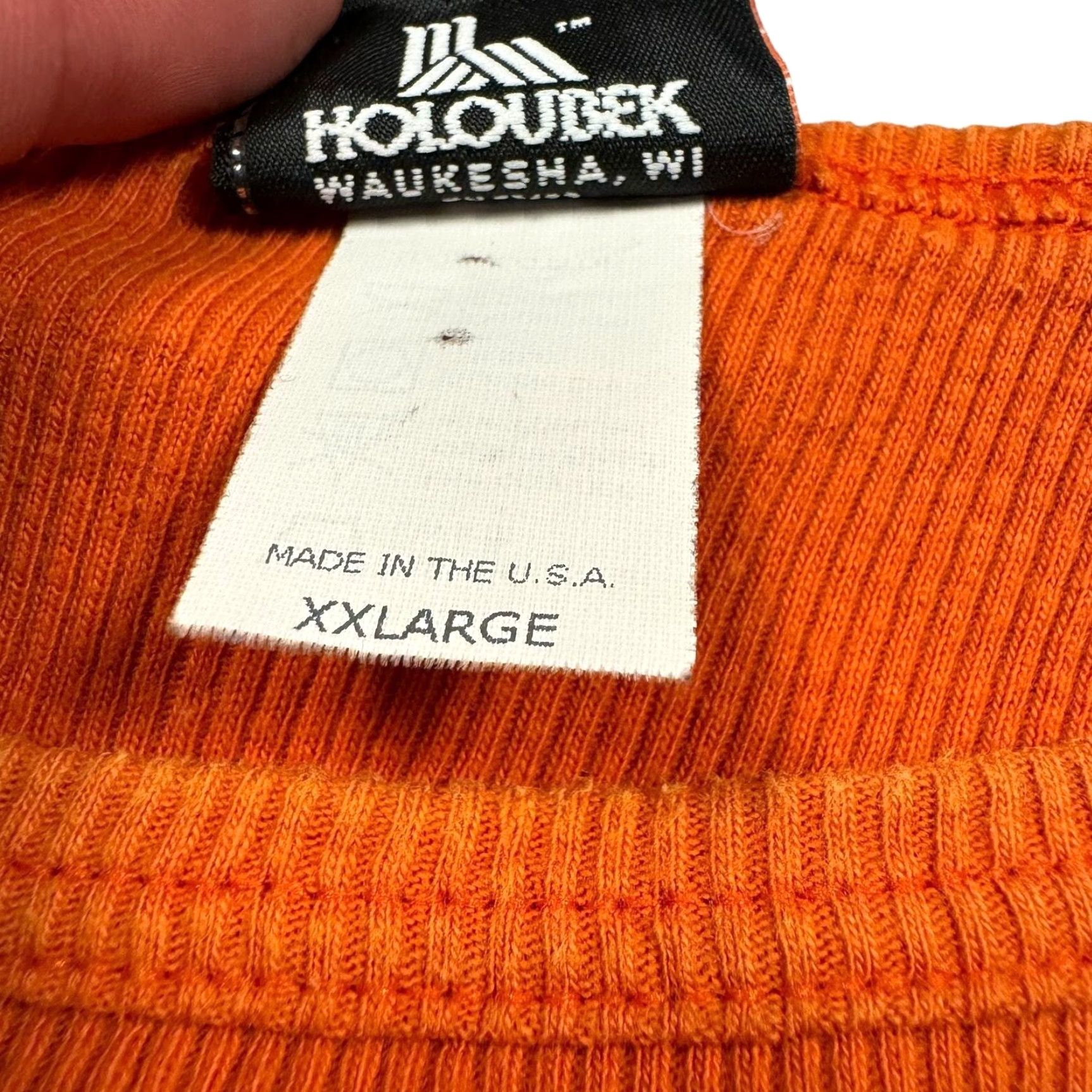 Harley Davidson VINTAGE Harley-Davidson Shirt Womens 2XL Orange Ribbed Short Sleeve T-Shirt Harley-Davidson Womens 2XL Orange Ribbed Short Sleeve Y2K USA Made Size XXL / US 16-18 / IT 52-54 - 5 Thumbnail