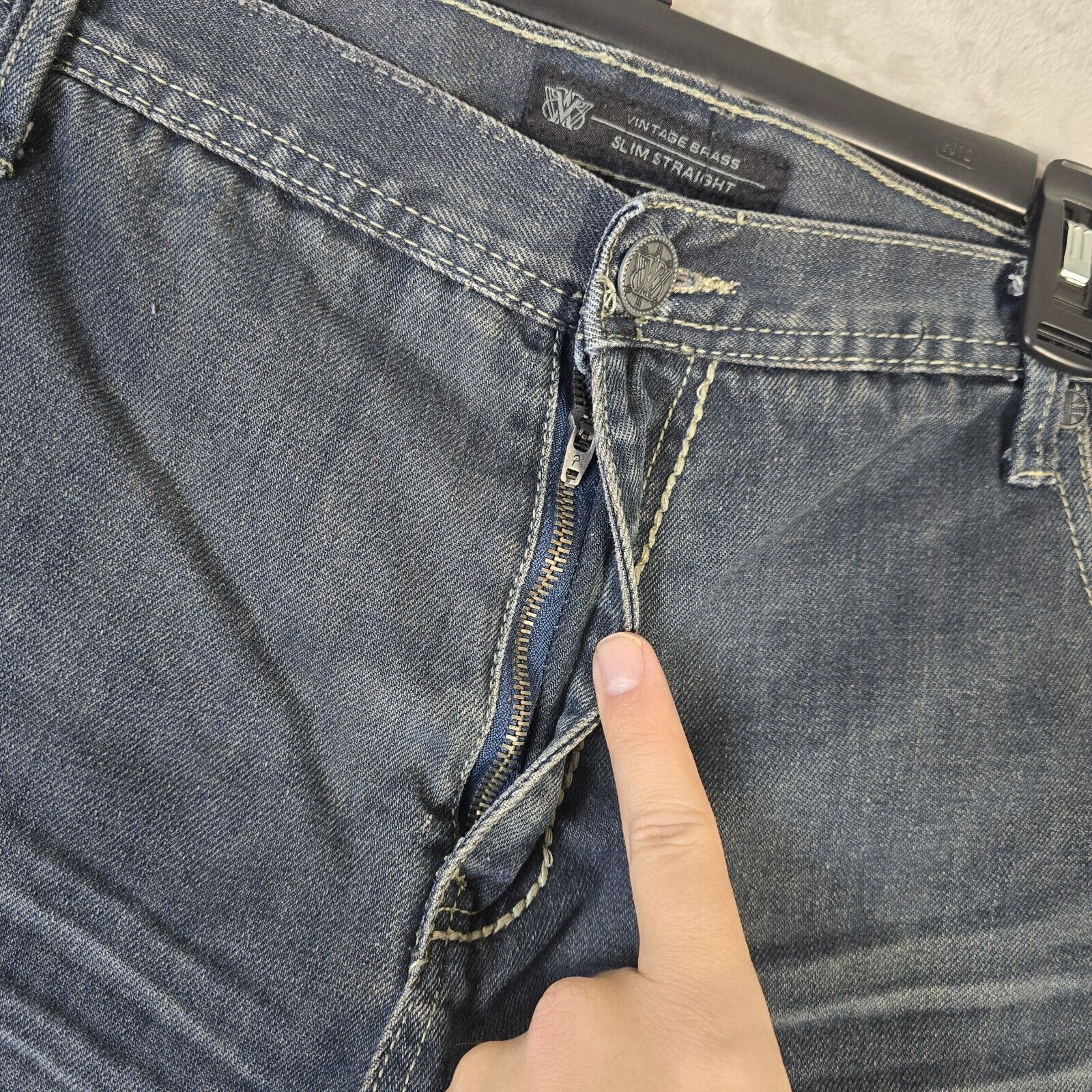 Vintage Vintage Brass Slim Straight Jeans Men's Size 42x34 Y2K Size US 42 / EU 58 - 7 Thumbnail