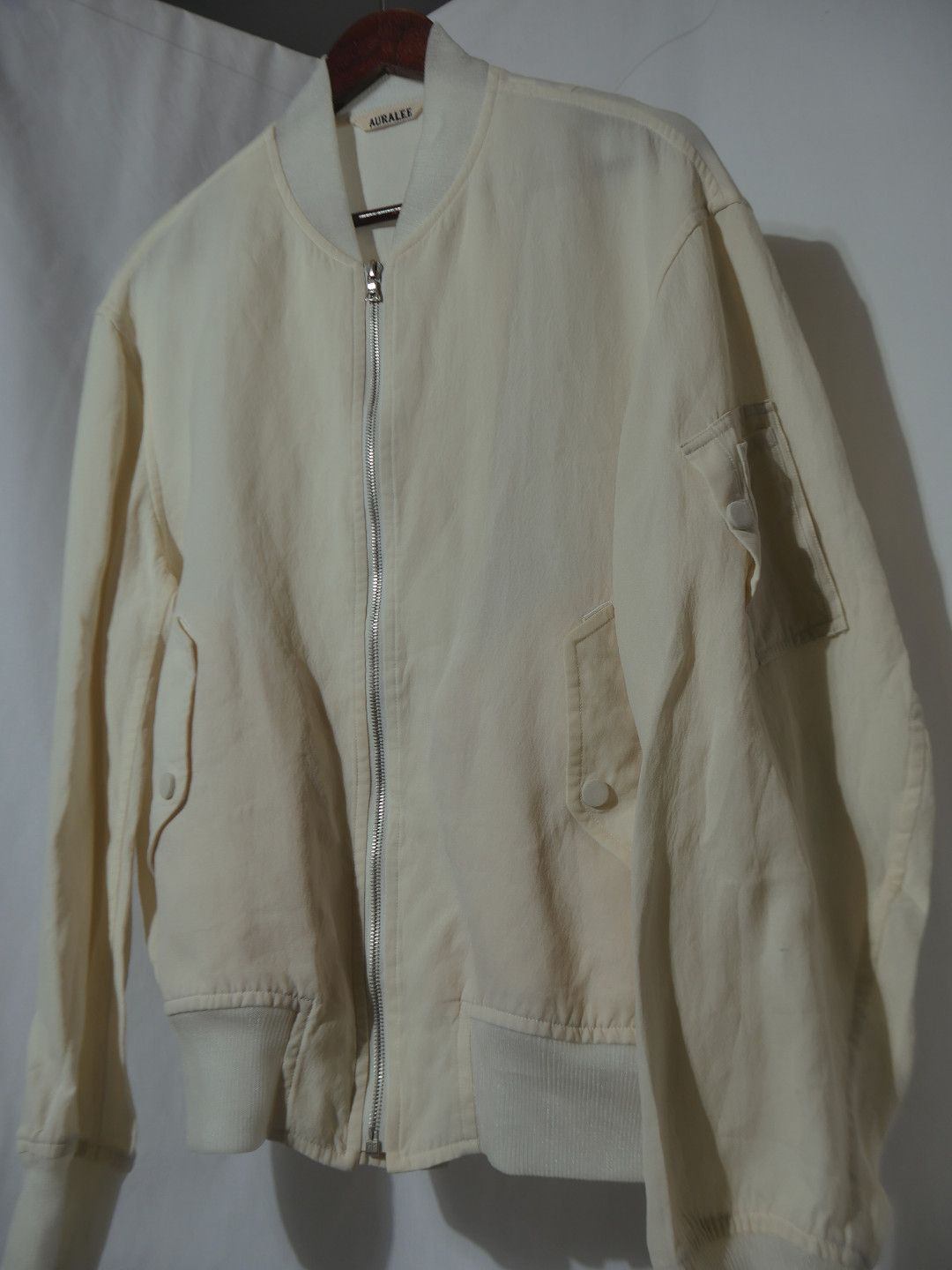 Auralee SS20 Muslin Silk Bomber Jacket Sample Size US L / EU 52-54 / 3 - 4 Thumbnail