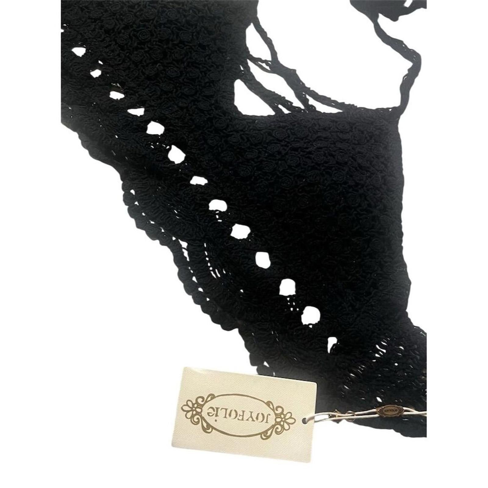Other Joyfolie Women's Black Crochet Camisole Tank Top M Summer Size M / US 6-8 / IT 42-44 - 6 Thumbnail