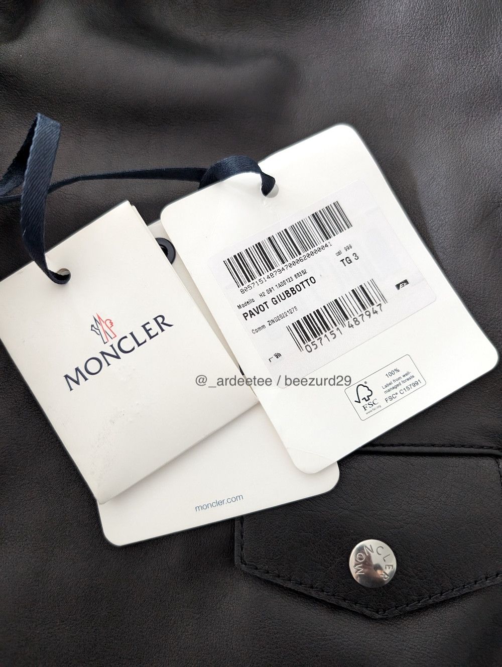 Moncler *NEW* $6K LEATHER/DOWN PAVOT BIKER PUFFER JACKET Size US M / EU 48-50 / 2 - 17 Thumbnail