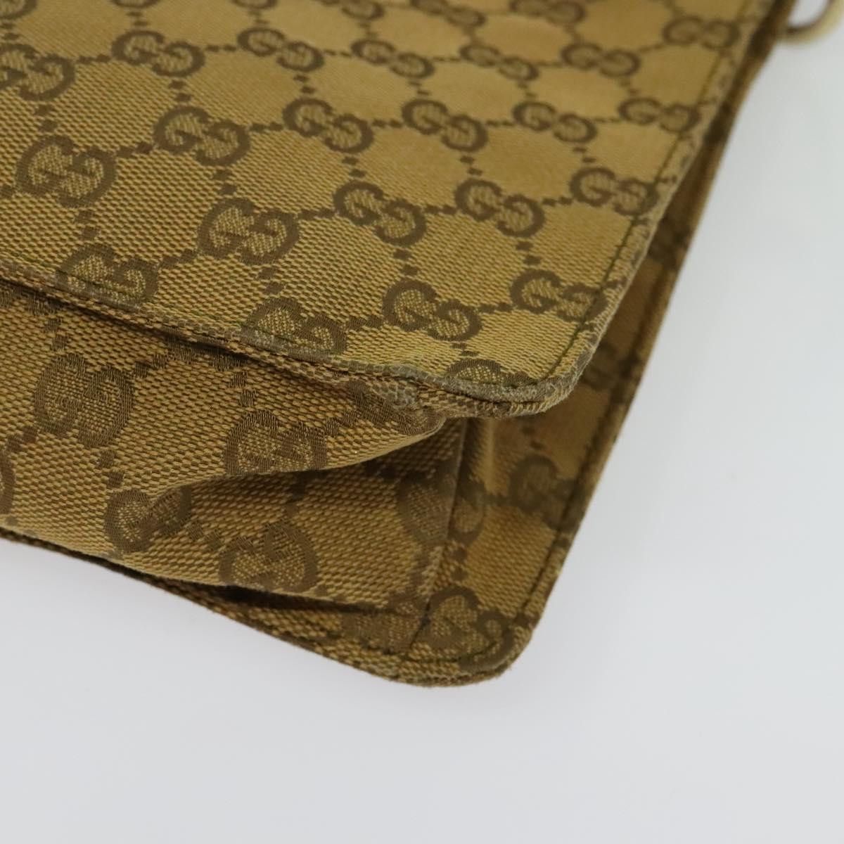 Gucci GUCCI GG Canvas Shoulder Bag Beige Gold Size ONE SIZE - 13 Thumbnail