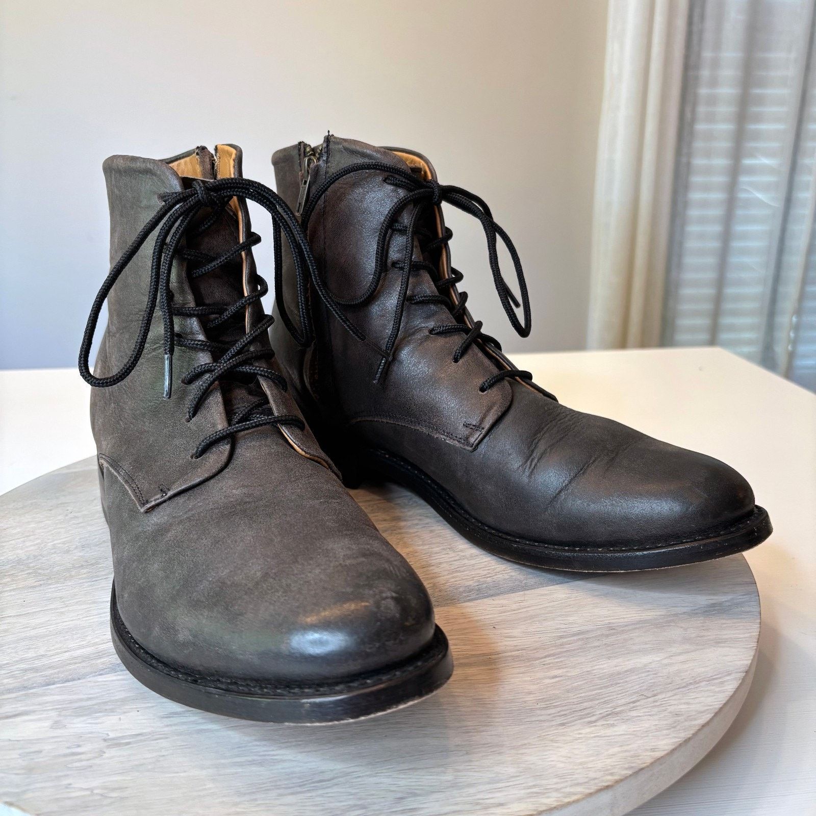 FREEBIRD Freebird Paxton Lace Up Ankle Boots Gray Leather Men’s 11 Size US 11 / EU 44 - 1 Thumbnail