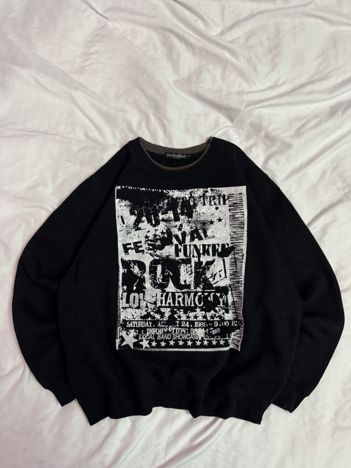 KMRii 2000s Punk Commontage Grunge Poems Gothic Sweatshirt Size US L / EU 52-54 / 3 - 1 Thumbnail