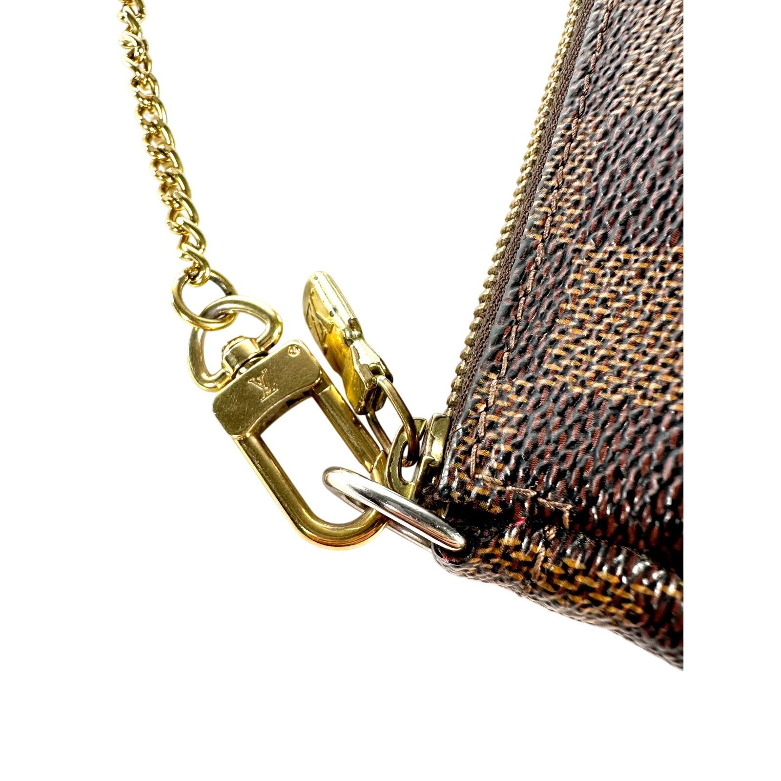 Louis Vuitton LOUIS VUITTON Damier Ebene Mini Pochette Accessories Bag Size ONE SIZE - 11 Thumbnail