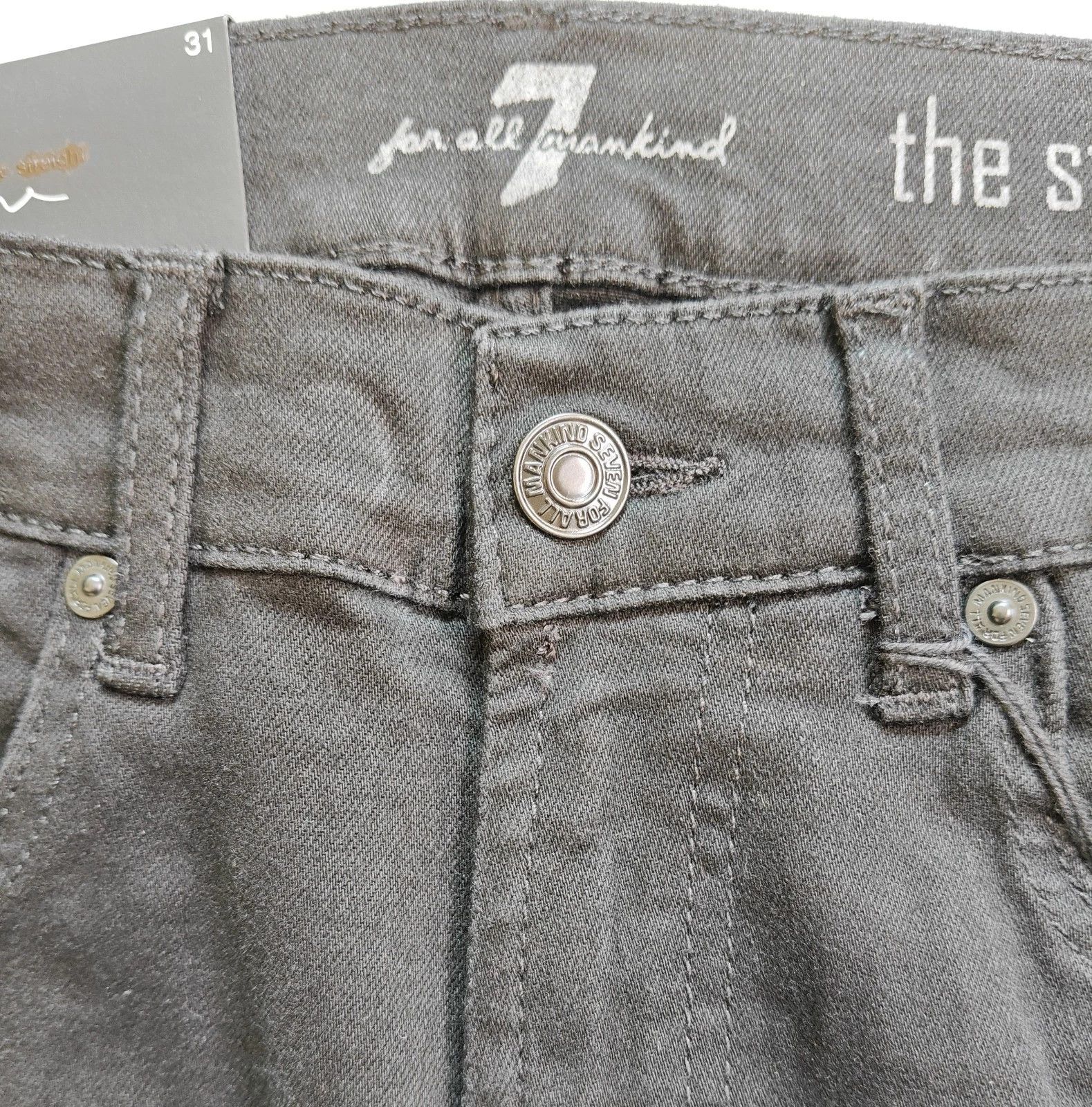 7 For All Mankind 7 For All ManKind THE STRAIGHT SQUIGGIE BLK Jeans T / 6040 Size US 31 - 3 Thumbnail