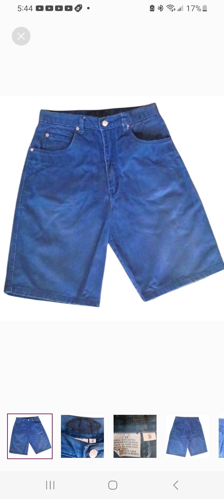 Other Umen Men's Blue Denim Shorts Size US 31 - 1 Thumbnail