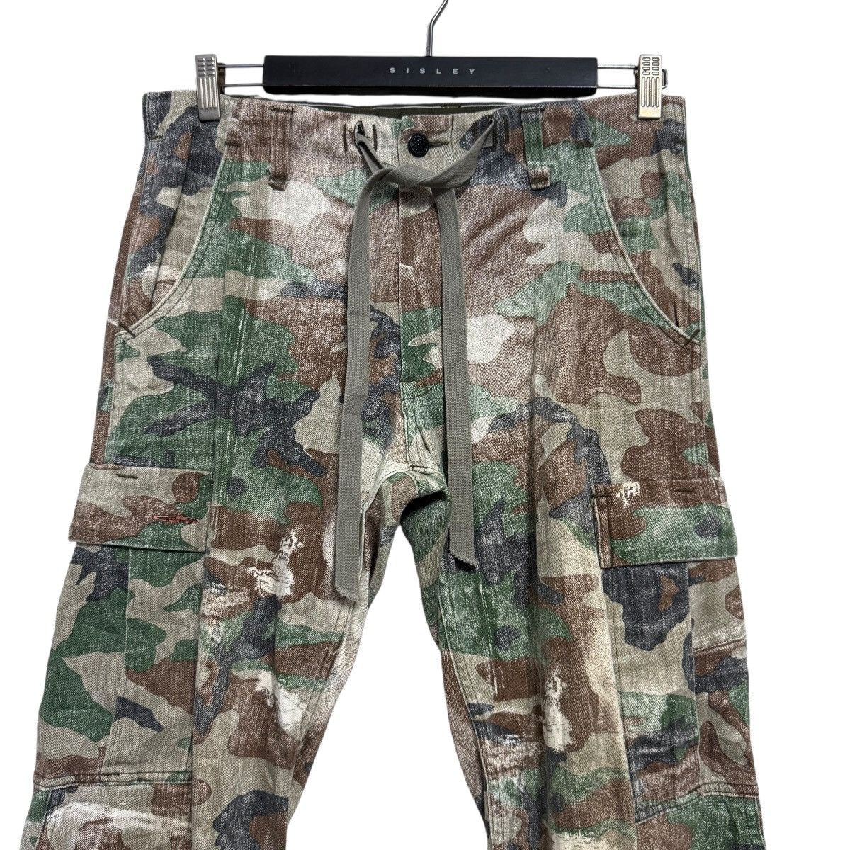Japanese Brand RNA SLANG Cargo Camo Cropped Pants Size US 30 / EU 46 - 3 Thumbnail