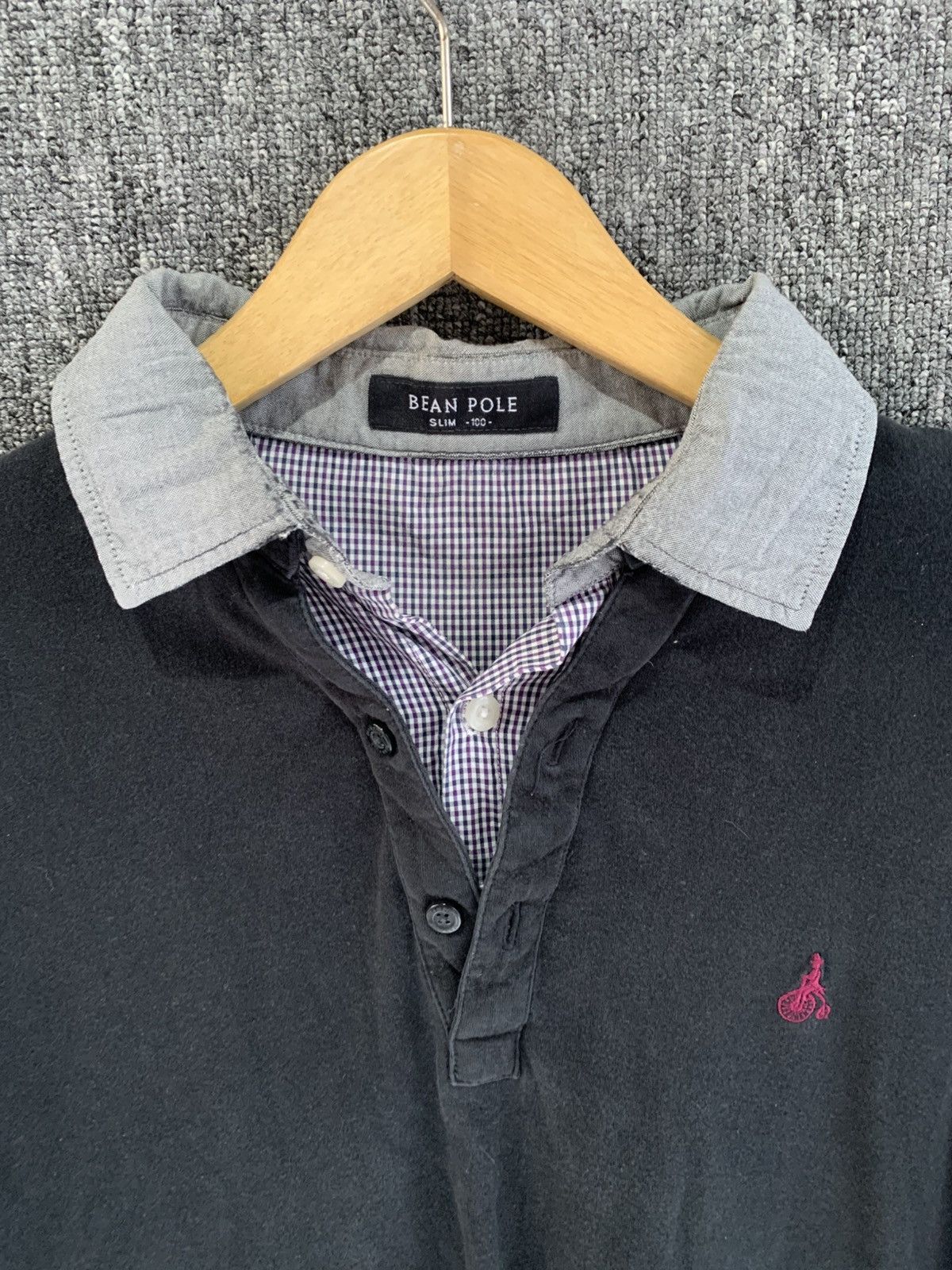 BEANPOLE × Vintage Bean Pole Vtg 90s Style Double Layer Black Long Sleeve Size US L / EU 52-54 / 3 - 4 Thumbnail