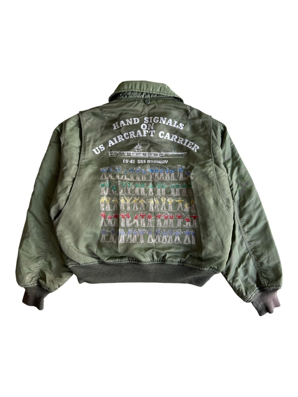 Alpha Industries × Vintage Vintage Alpha Hand Signal US Aircraft Carrier CWU 45 Bomber Size US M / EU 48-50 / 2 - 2 Thumbnail