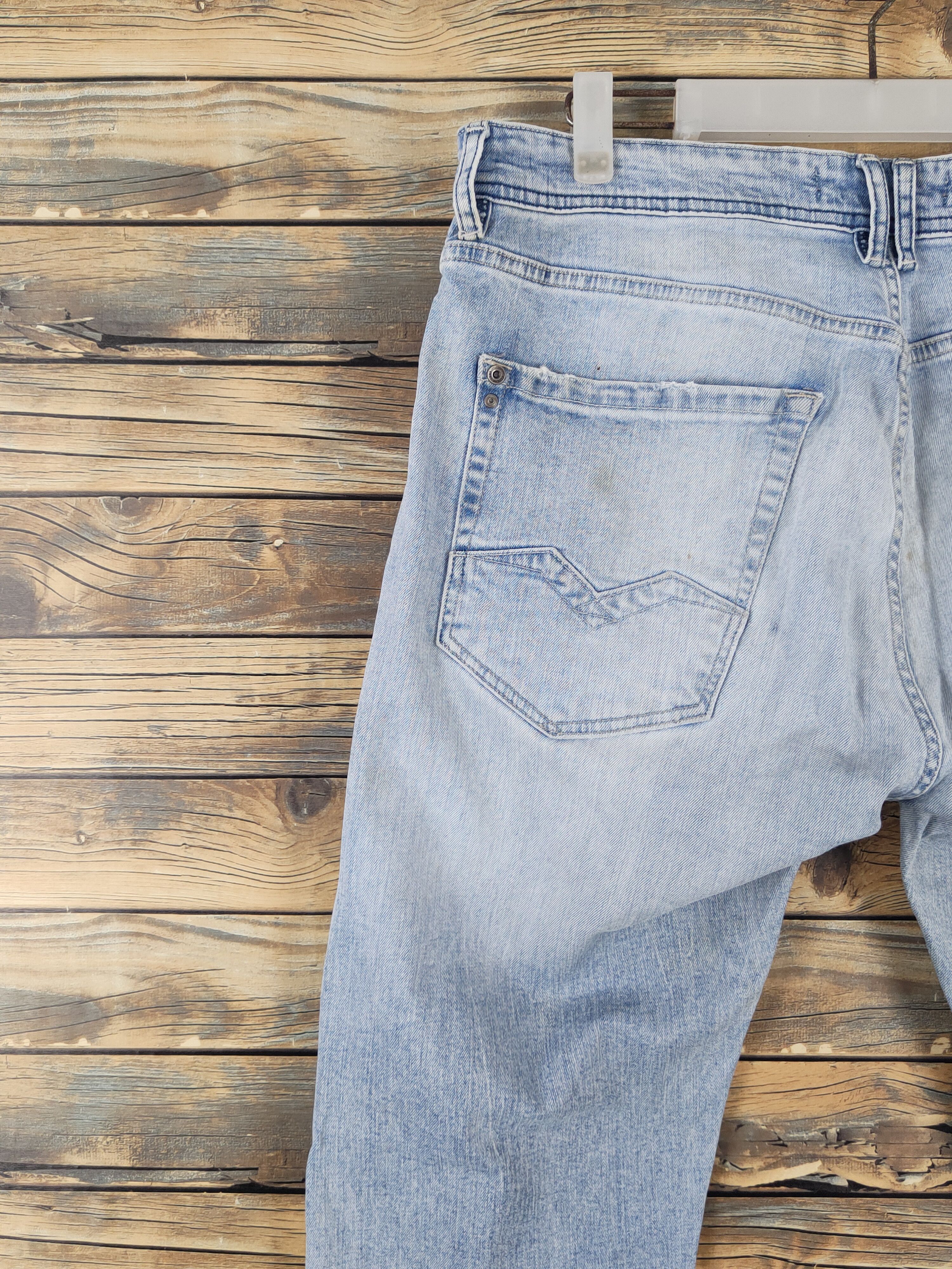 Replay Replay Light Blue Distressed Ripped denim Jeans #W1878 Size US 33 - 9 Thumbnail