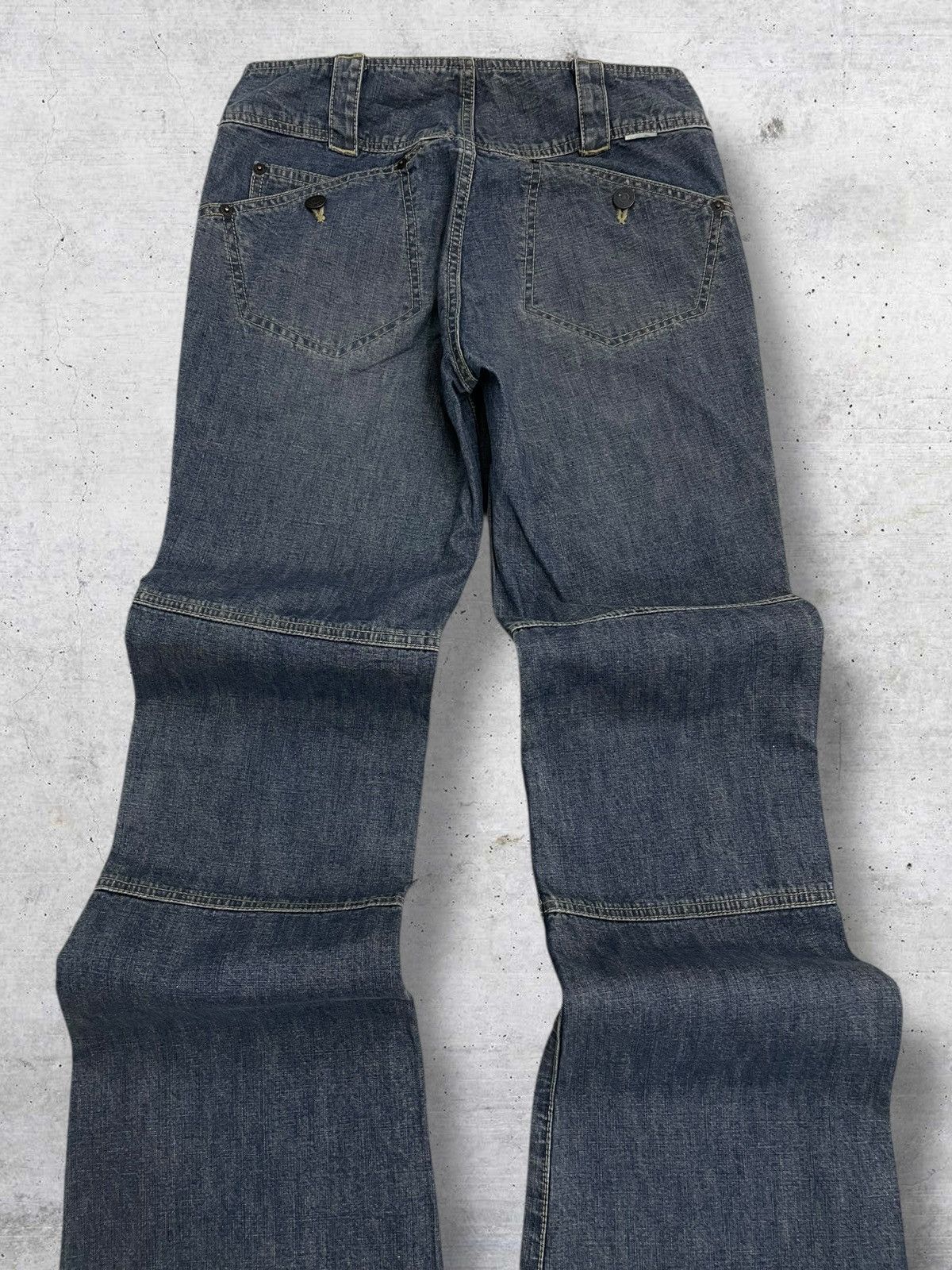 If Six Was Nine VINTAGE INPRIME 90S JAPAN UTILITY FLARED RETRO WORKWEAR JEAN Size US 27 - 10 Thumbnail