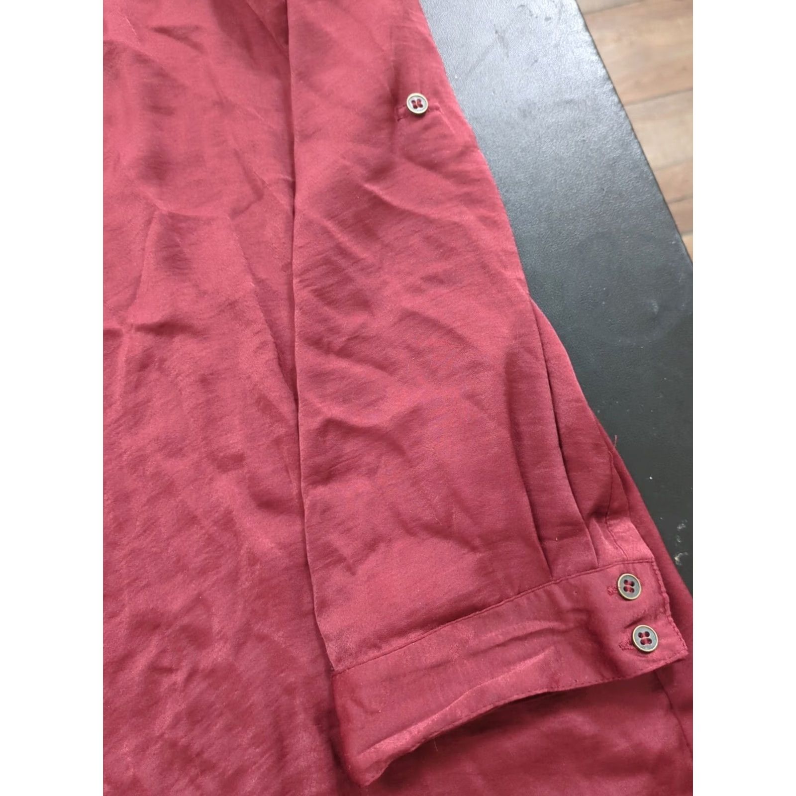 Jessica Simpson Jessica Simpson Maternity Blouse womens XL Red Long Sleeve Open Ruffle Polyester Shirt Size XL / US 12-14 / IT 48-50 - 4 Thumbnail