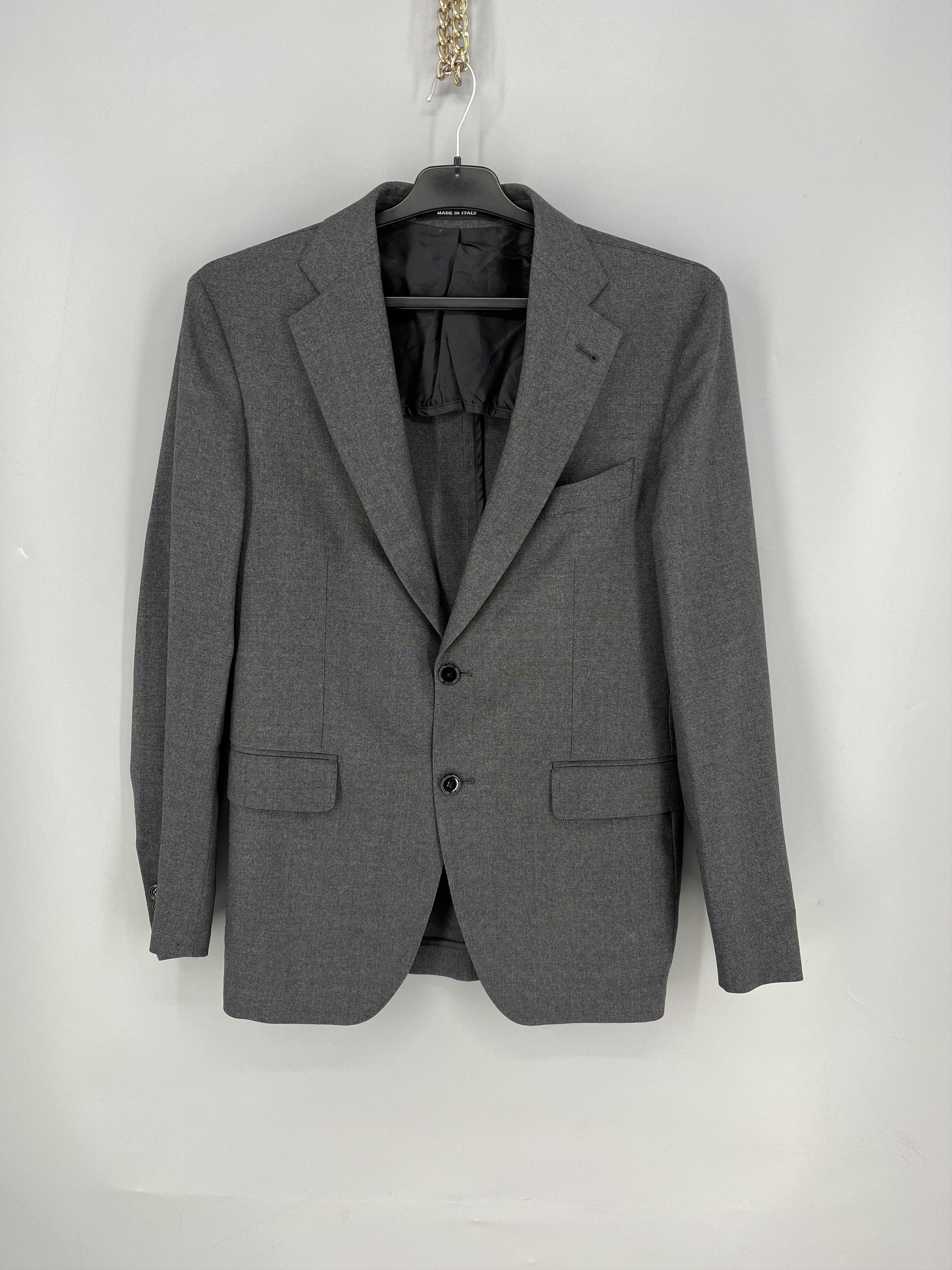 Tagliatore Tagliatore Virgin Wool Grey Checkered Blazer Made In Italy Size 46R - 1 Thumbnail