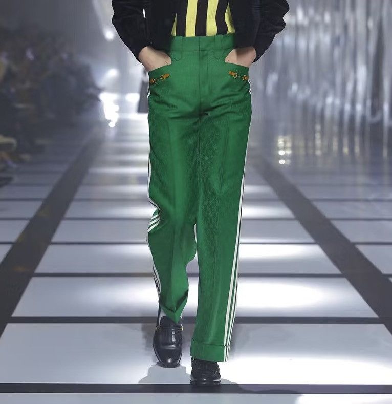Adidas × Gucci Adidas Gucci Monogram Pants in Green Size US 30 / EU 46 - 1 Thumbnail