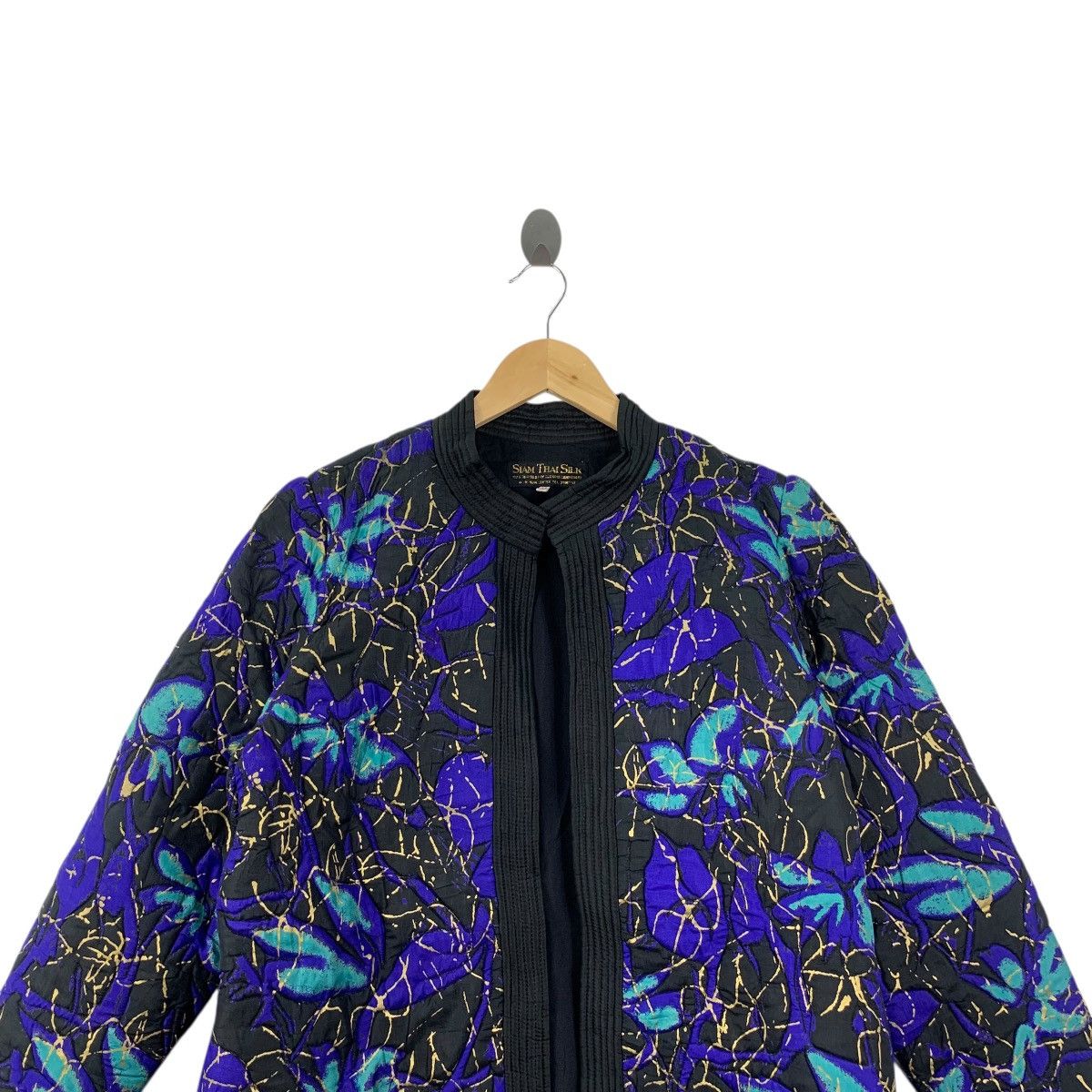 Vintage Vintage SIAM THAI SILK Collection Over Print Floral Jacket Size XL / US 12-14 / IT 48-50 - 2 Thumbnail