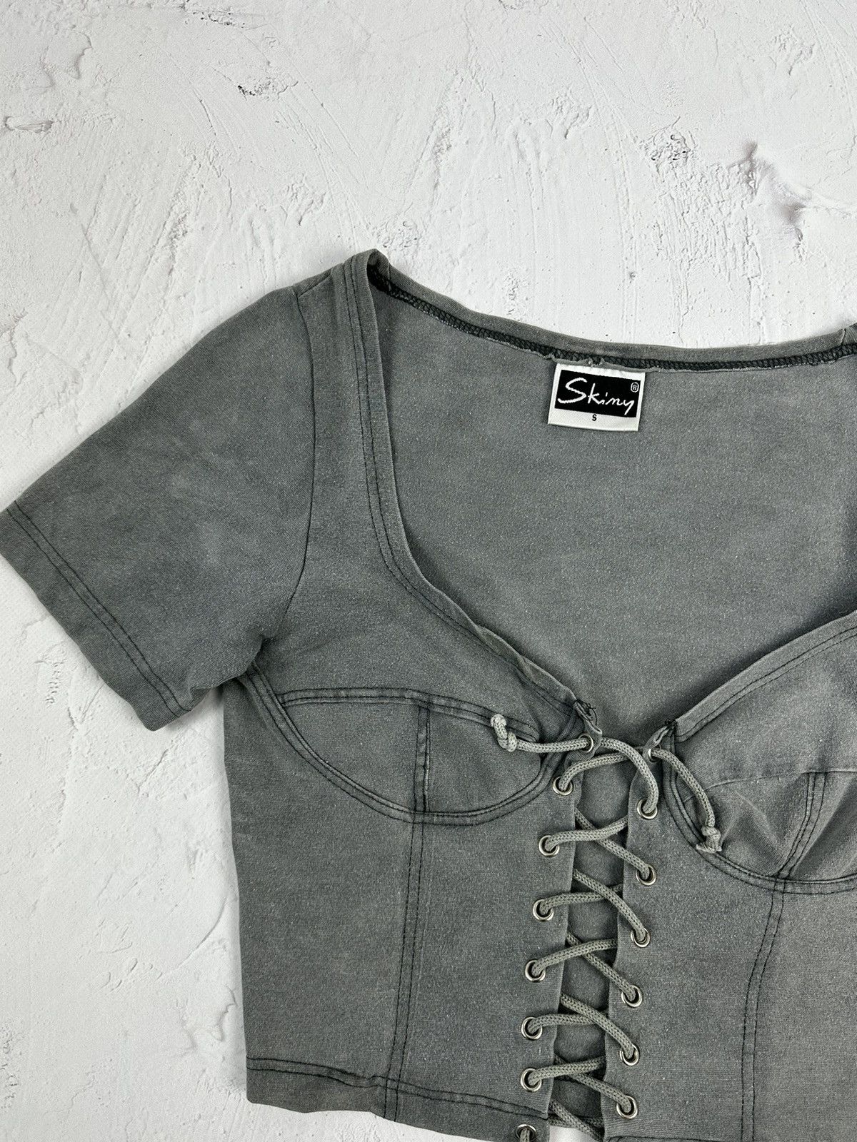 Japanese Brand × Vintage Vintage Short Sleeve Cropp Top Size S / US 4 / IT 40 - 3 Thumbnail