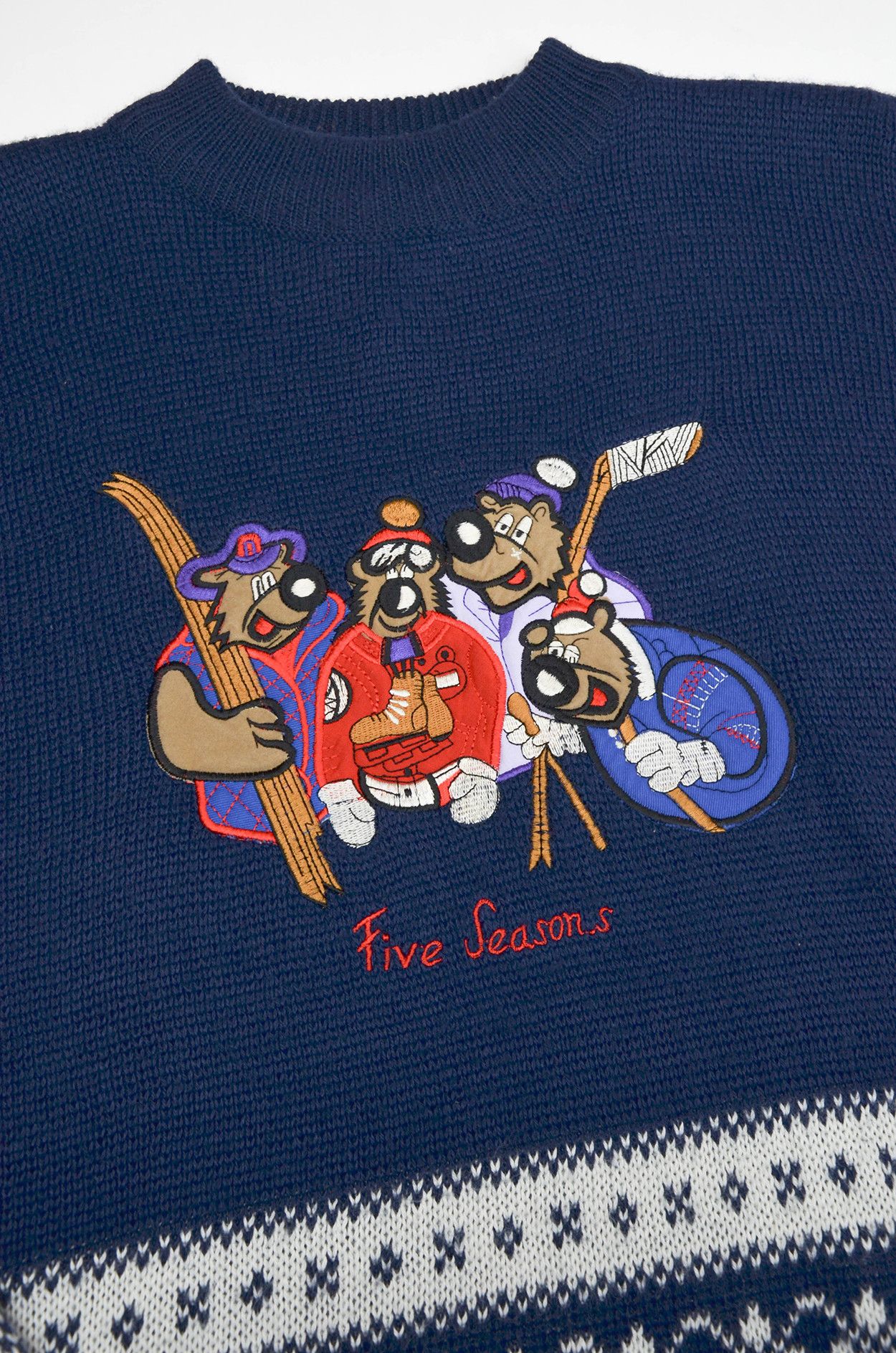 Vintage Five Seasons Nordic Hockey Bears Sweater Navy - Size L Size US L / EU 52-54 / 3 - 5 Thumbnail