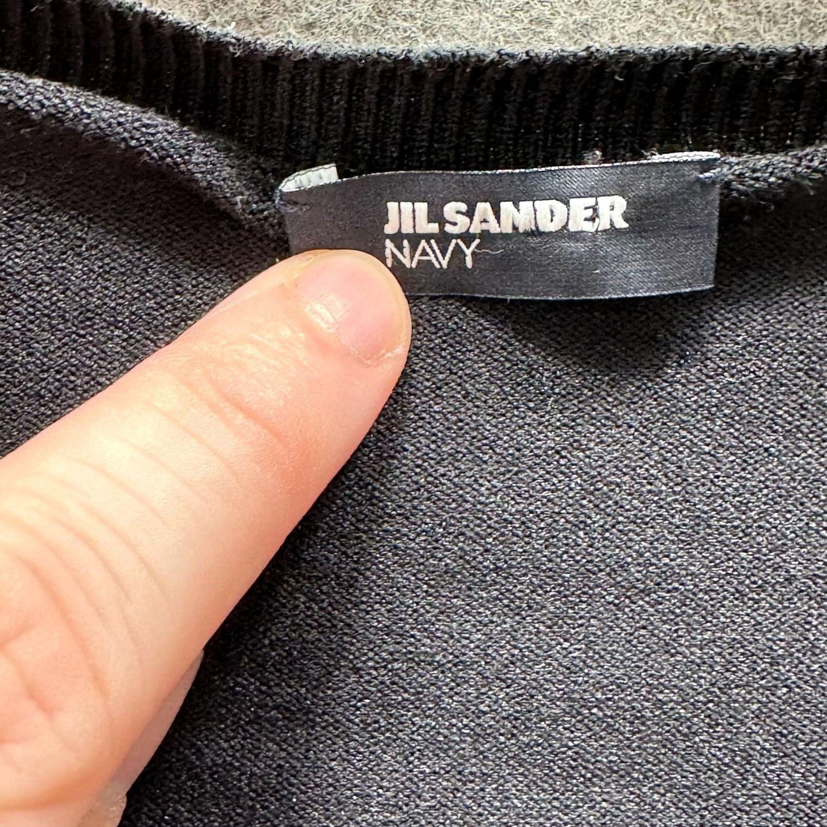 Jil Sander Jil Sander Navy Cardigan Womens M Black Beige Geometric Silk Blend Crew Neck Long Sleeve Button Front Knit Sweater Knitwear Lightweight Regular Size M / US 6-8 / IT 42-44 - 3 Thumbnail