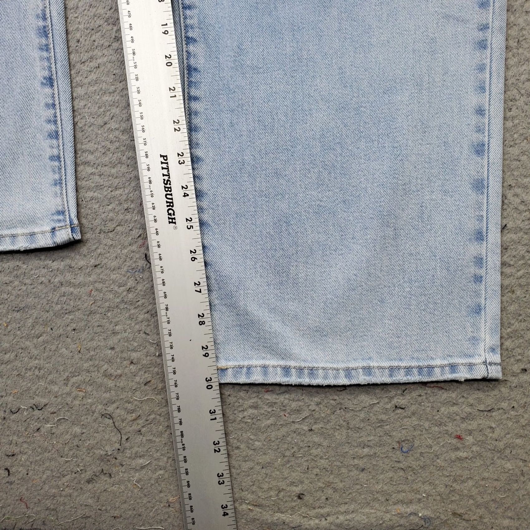 Vintage Seven7 Jeans Womens Size 16 Blue Denim Premium Light Wash Straight Leg MY10341DE Jeans Size 38" / US 16 / IT 52 - 4 Thumbnail