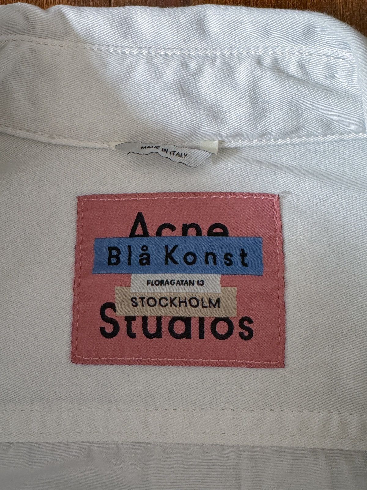 Acne Studios Acne Studios Splatter Painted White Denim Shirt Small Medium Size US S / EU 44-46 / 1 - 6 Thumbnail
