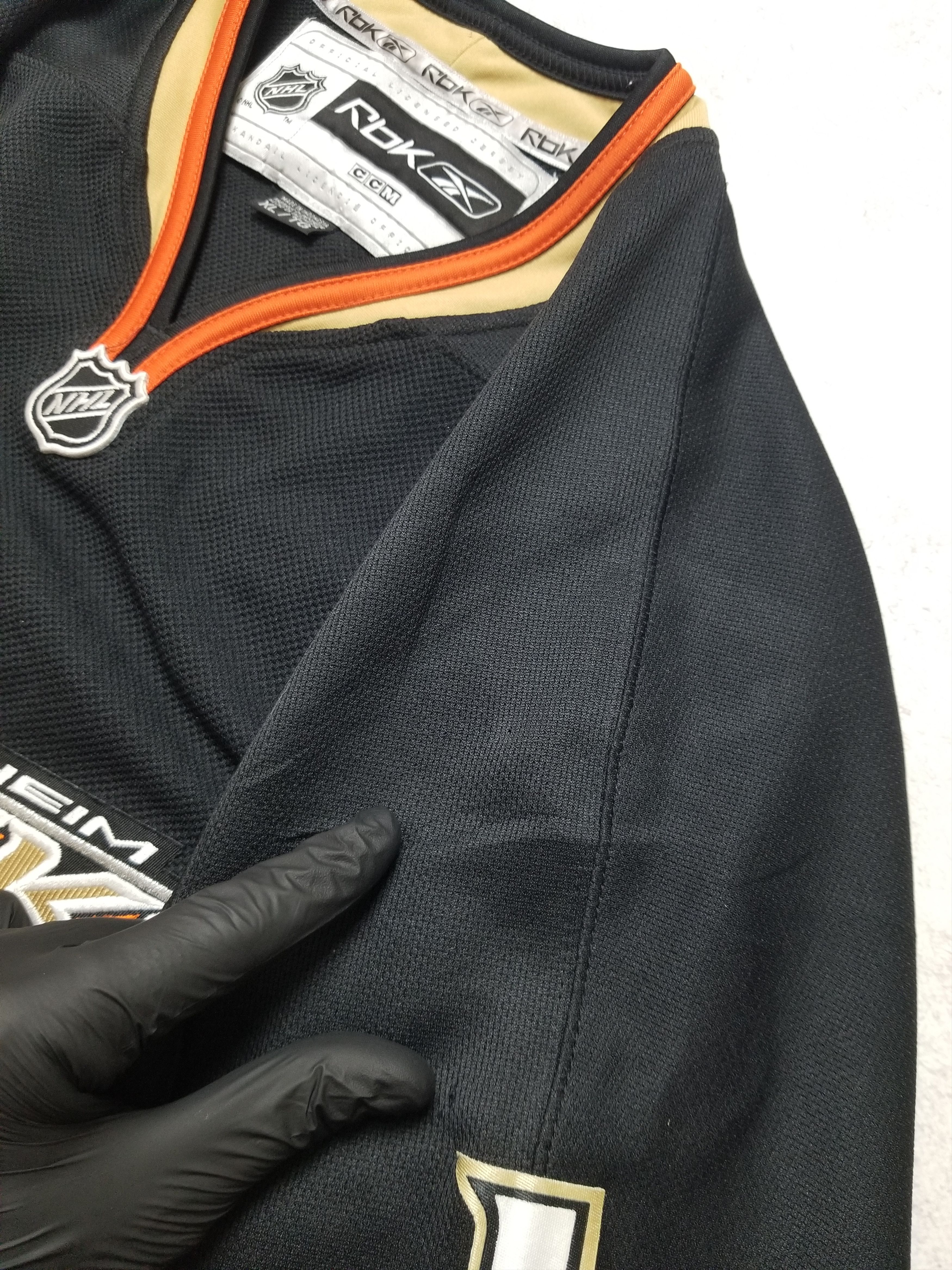 Reebok Anaheim Ducks #1 Jonas Hiller Signed Autographed Jersey Size US XL / EU 56 / 4 - 8 Thumbnail