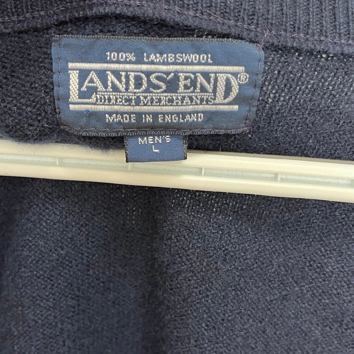 Lands' End Vintage 90s LANDS’ END Knit Sweater Vest Large Lambswool UK Size US L / EU 52-54 / 3 - 4 Thumbnail