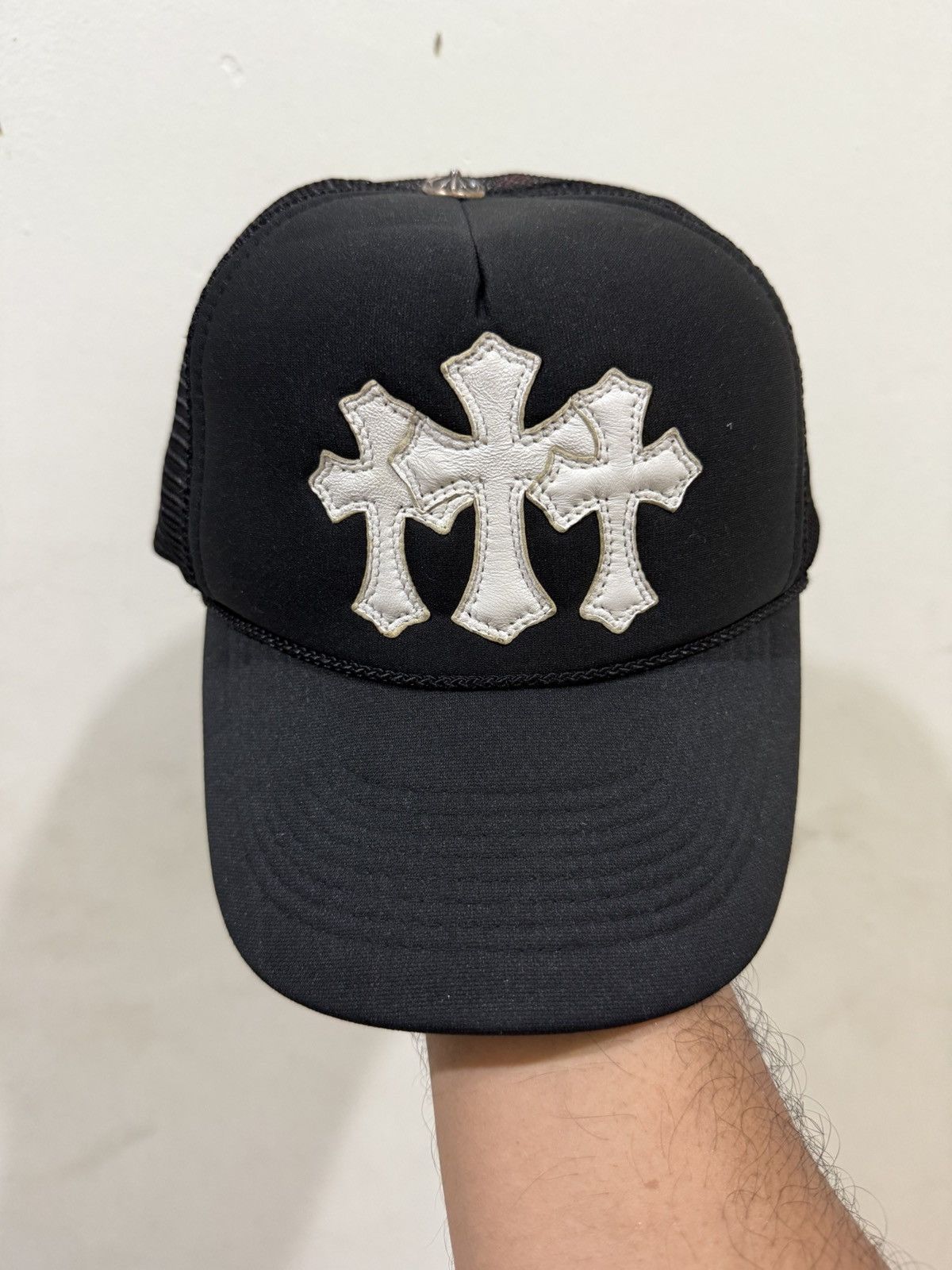 Chrome Hearts Vintage Chrome Hearts Cross Trucker Hat Size ONE SIZE - 2 Thumbnail