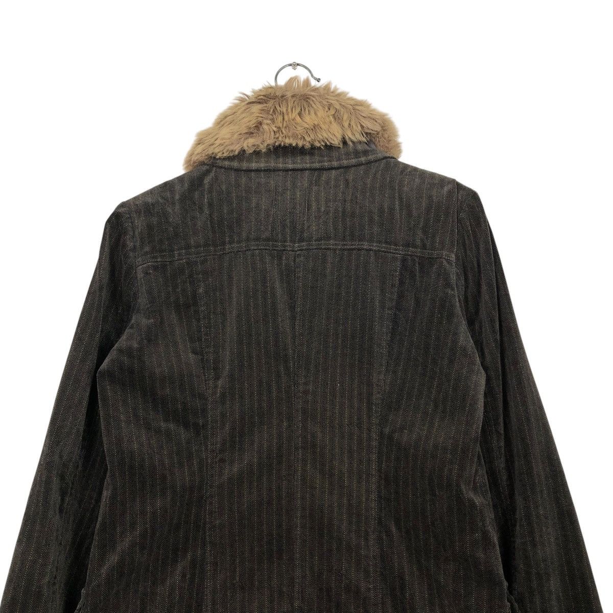 Tornado Mart 🔥VINTAGE HICKORY CHORE JACKET TORNADO MART MINK FUR COLLAR Size S / US 4 / IT 40 - 12 Thumbnail