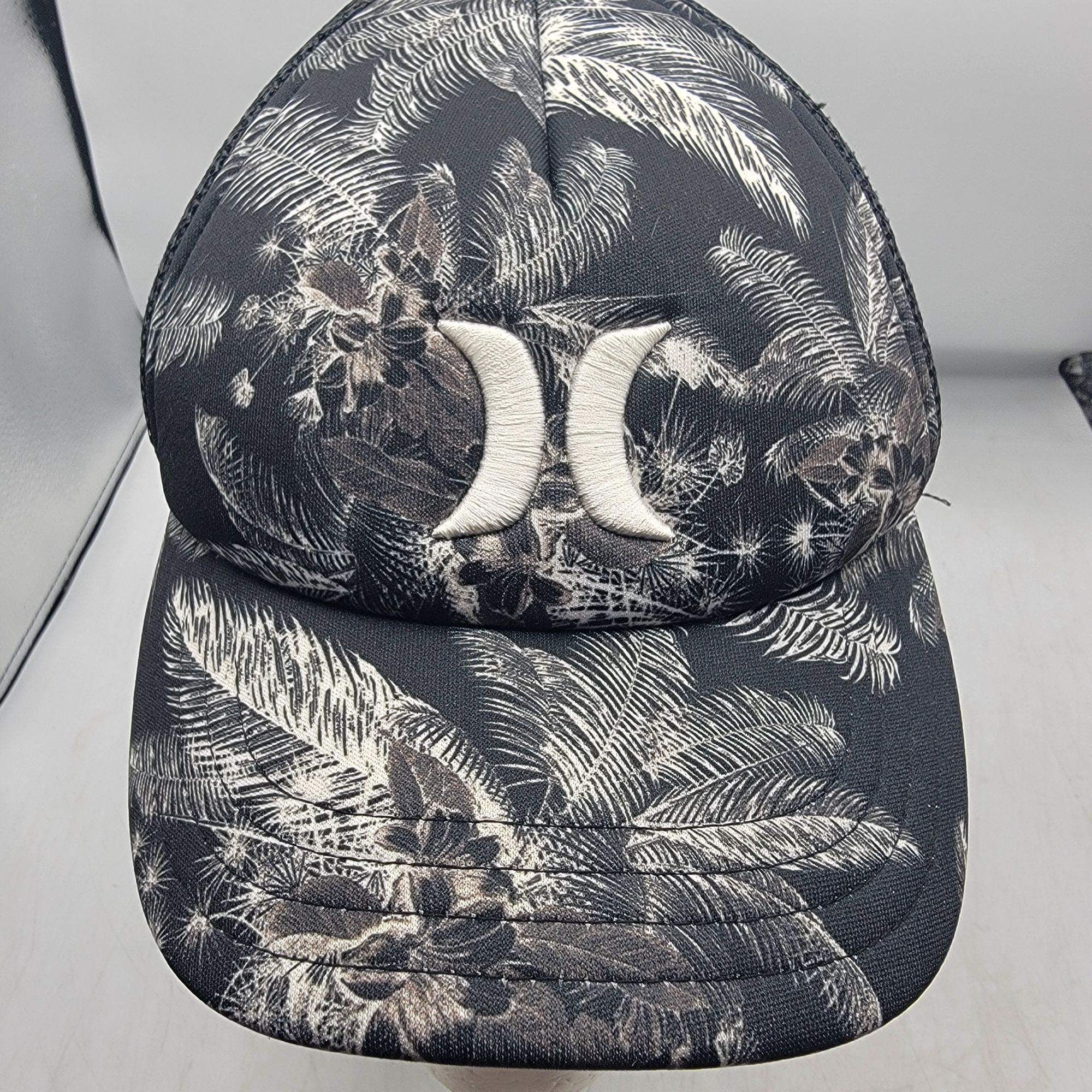 Hurley Hurley Palm Tree Print Snapback Trucker Hat Black White Adju Size ONE SIZE - 5 Thumbnail