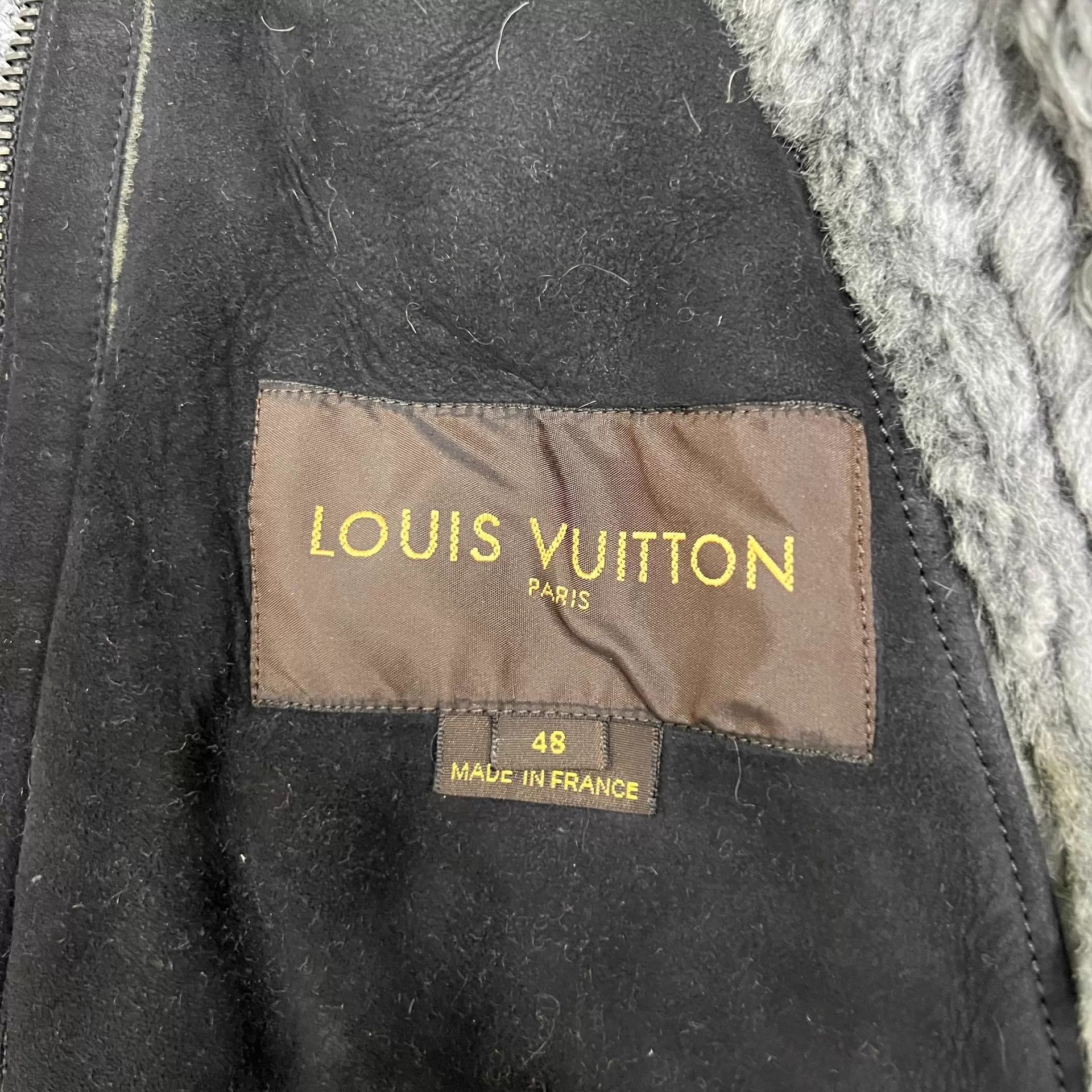 Louis Vuitton LV Shearling Lambskin Multi-Tone Logo Jacket 48 Size US M / EU 48-50 / 2 - 7 Thumbnail