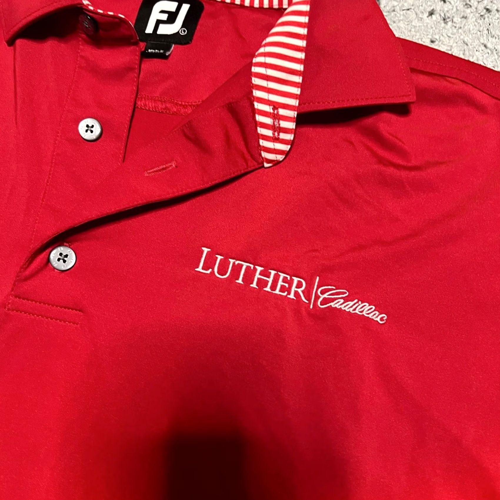 Footjoy FootJoy Golf Polo Shirt Mens Large Red Cadillac Performance Shirt Size US L / EU 52-54 / 3 - 2 Thumbnail