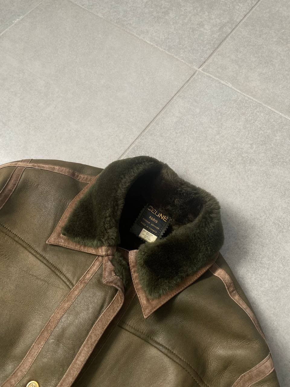 Celine Celine Vintage Shearling Jacket Made in France 80s Rare sz L Size US L / EU 52-54 / 3 - 8 Thumbnail