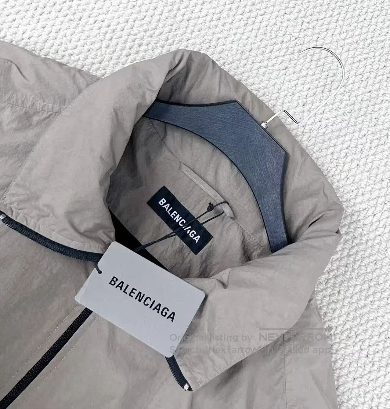 Balenciaga balenciaga beige zip-up jacket with logo. Size US L / EU 52-54 / 3 - 3 Thumbnail