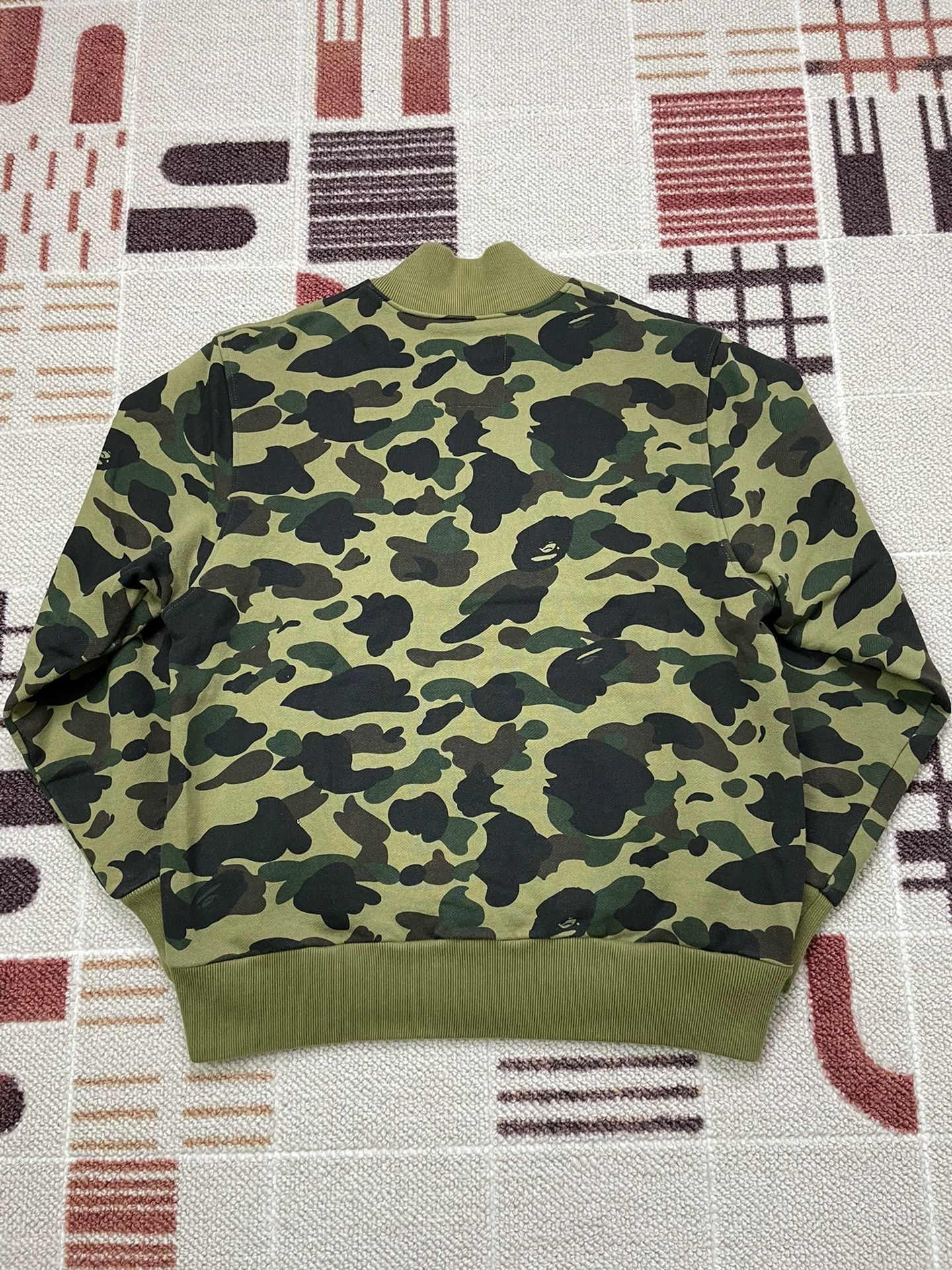 Bape BAPE OG 1ST Green Camo Baseball Jacket M Near New Size US M / EU 48-50 / 2 - 2 Thumbnail